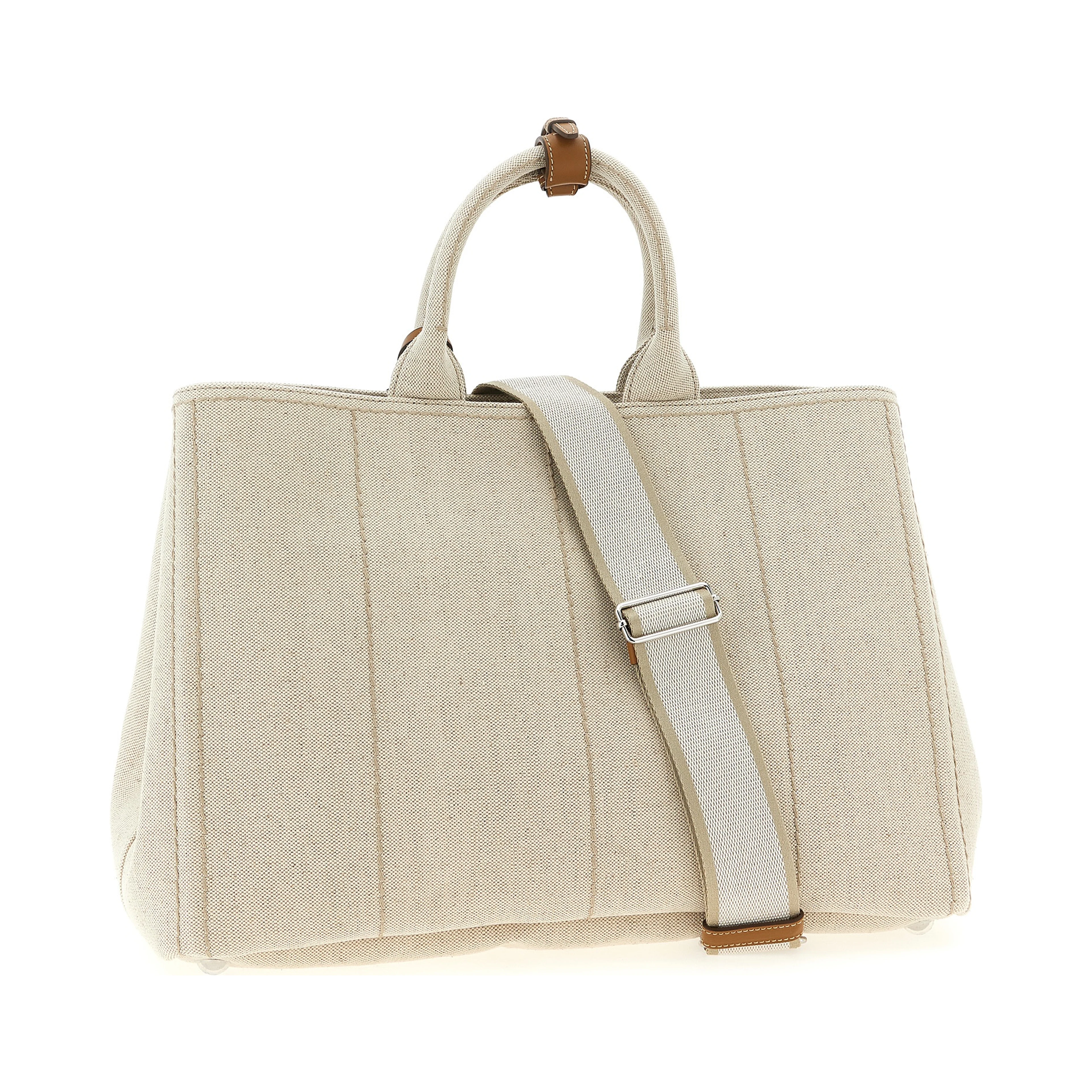 Beige Cotton Tote Bag
