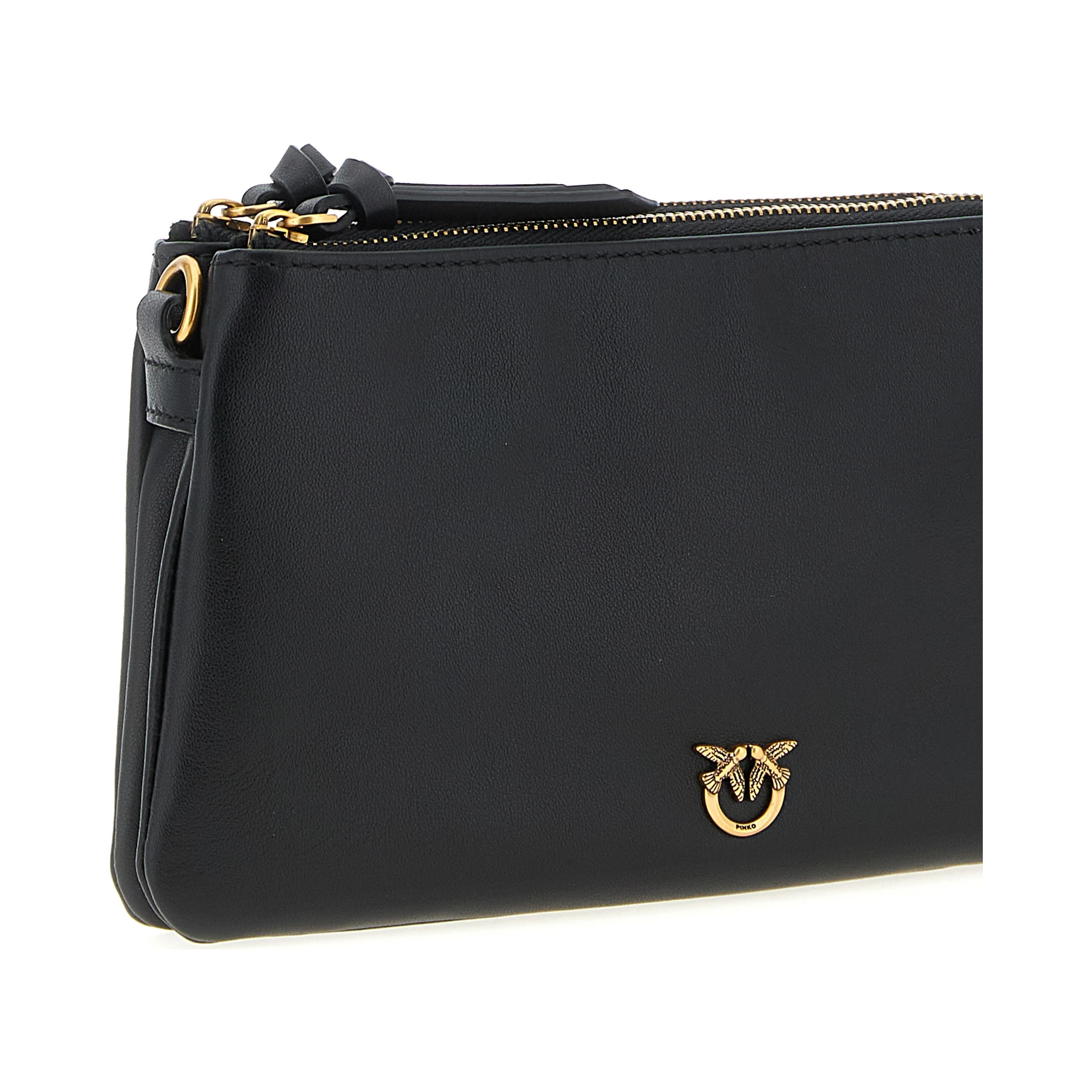 Black Calfskin Crossbody Bag