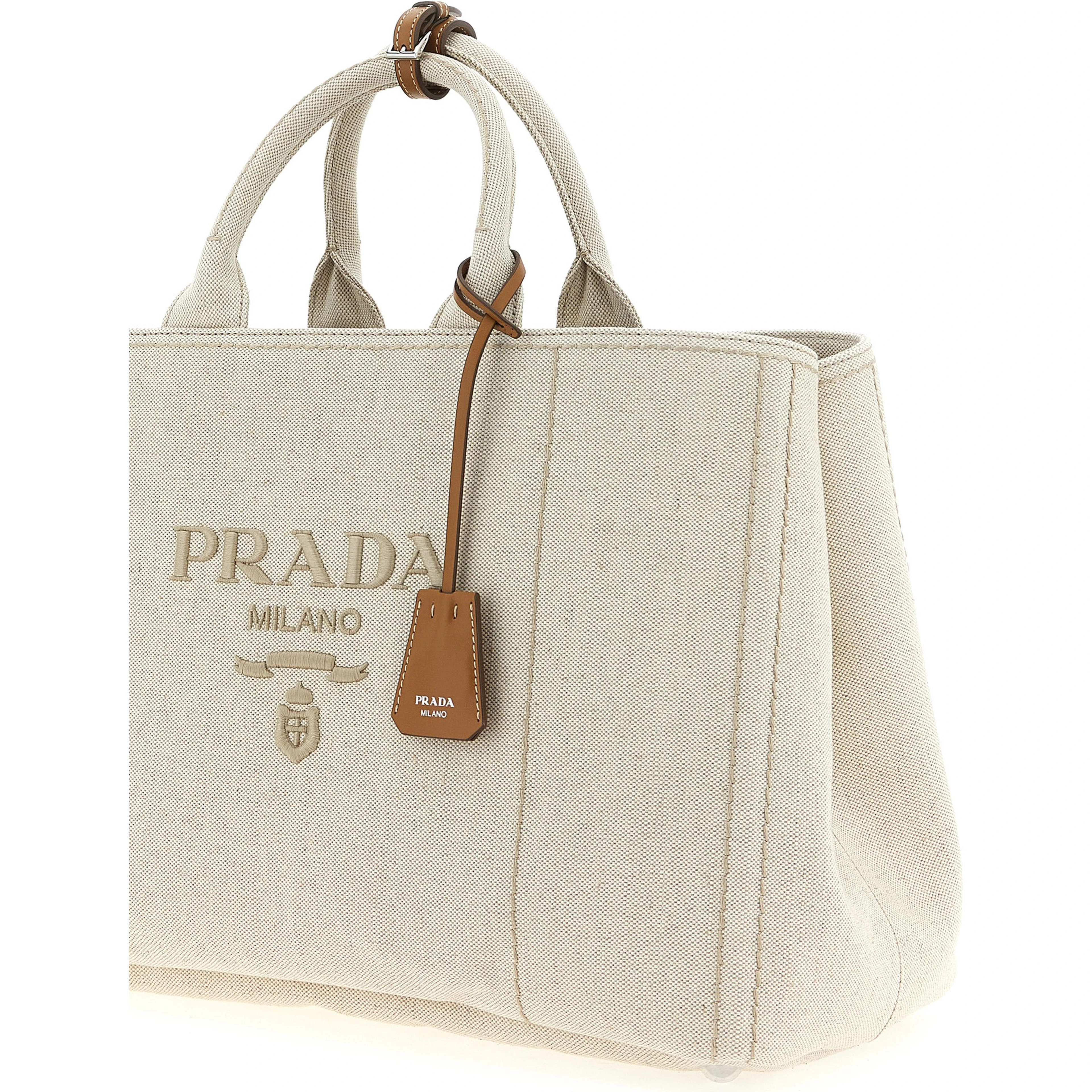 Beige Cotton Tote Bag
