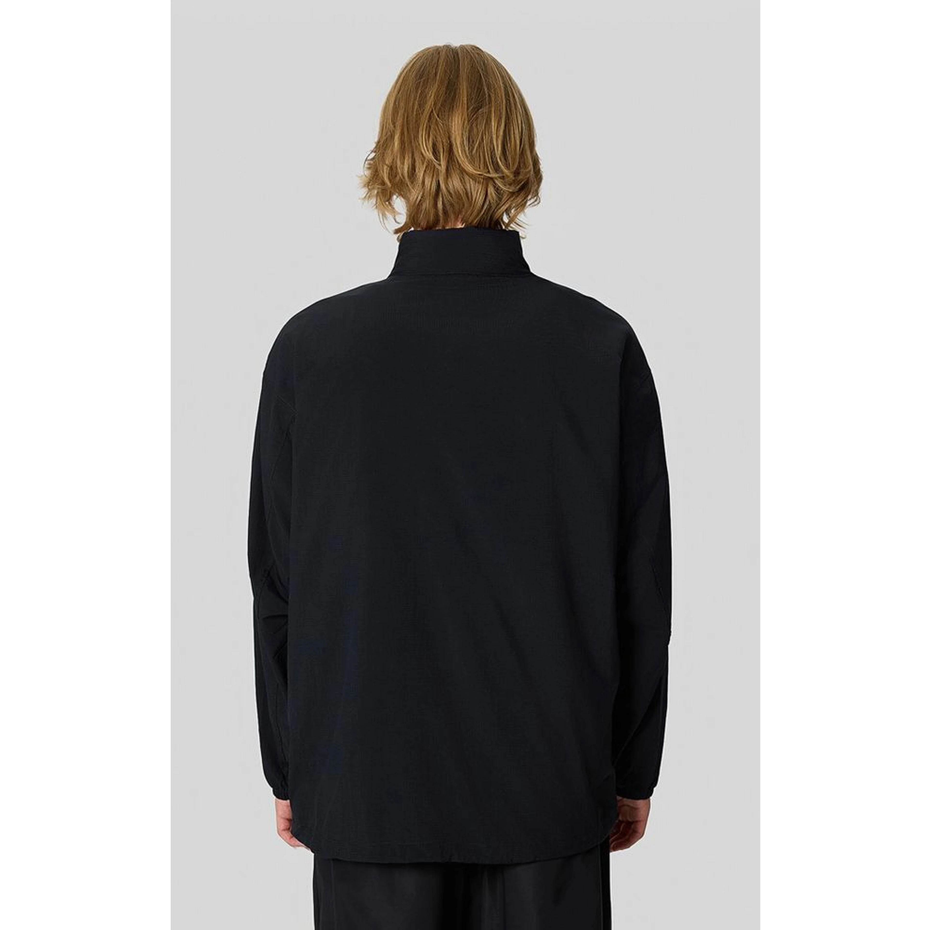 Navy Blue Polyamide Bomber