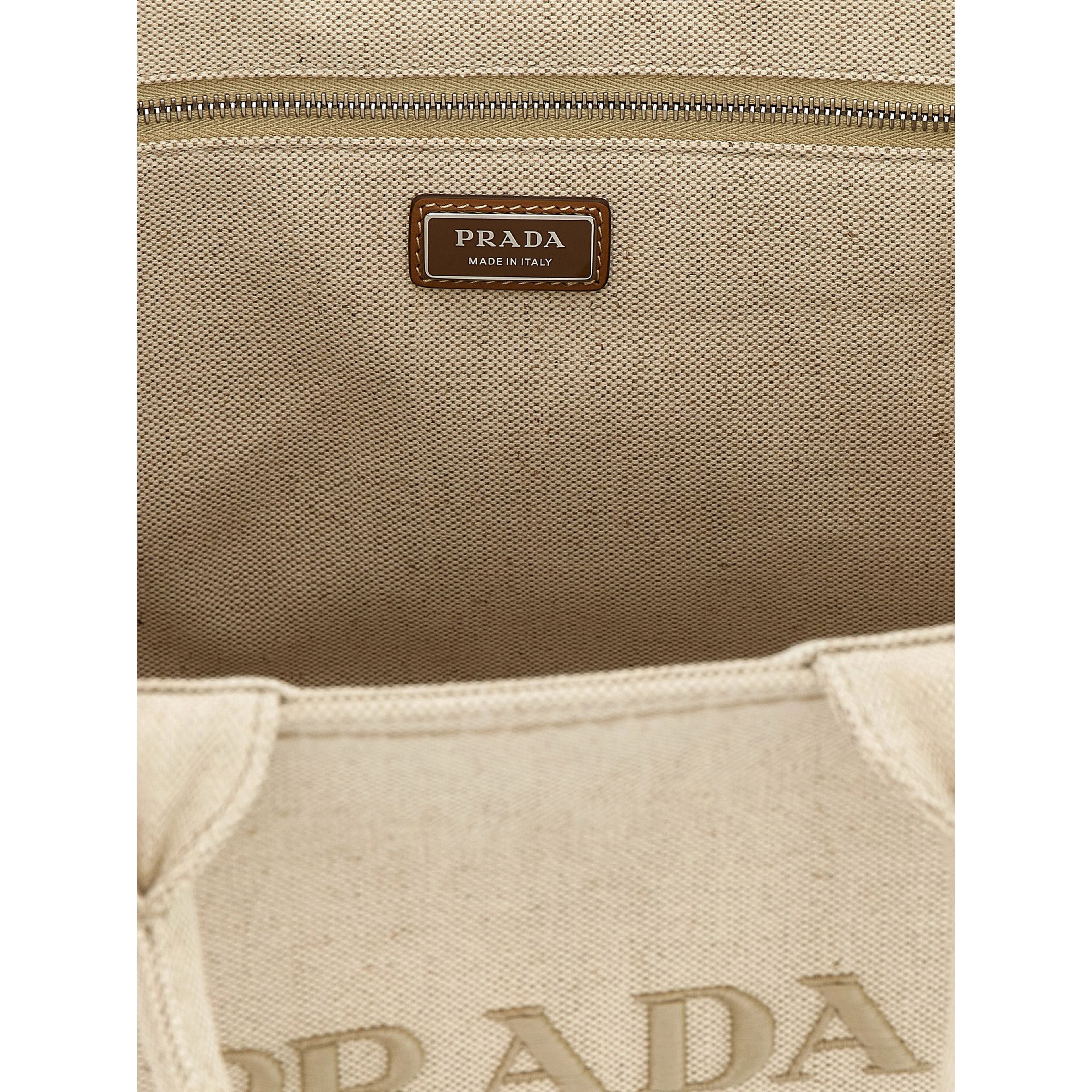 Beige Cotton Tote Bag