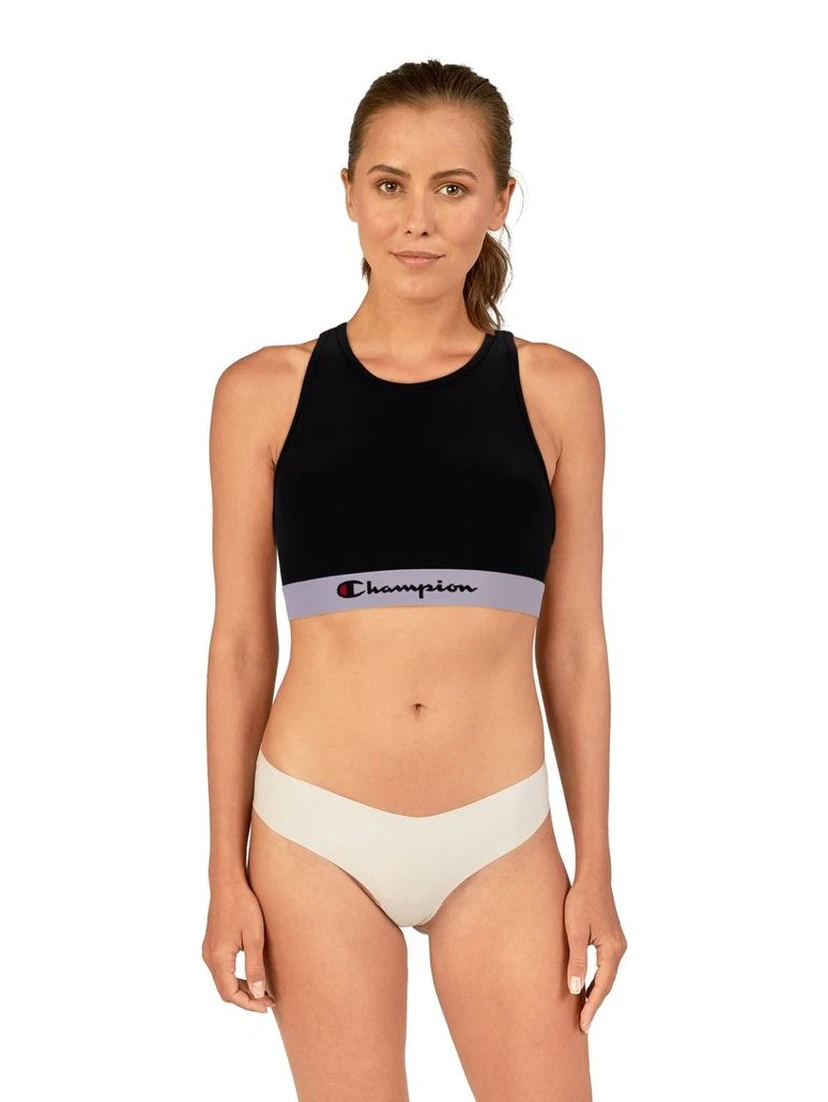 Black Polyester Sport Bra