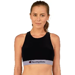 Black Polyester Sport Bra