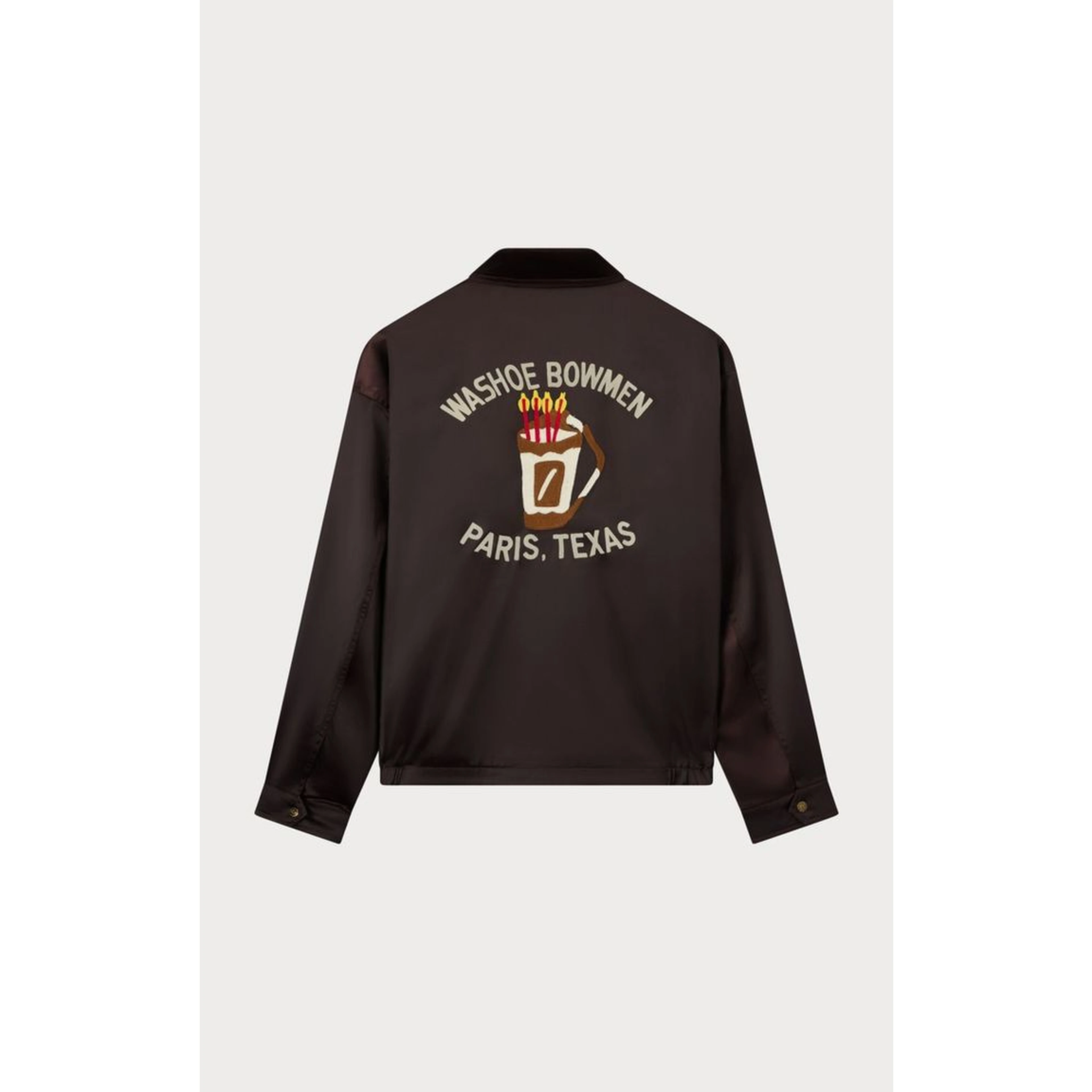 Beige Polyester Bomber