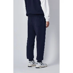 Navy Blue Cotton Joggers (Workout Pants)
