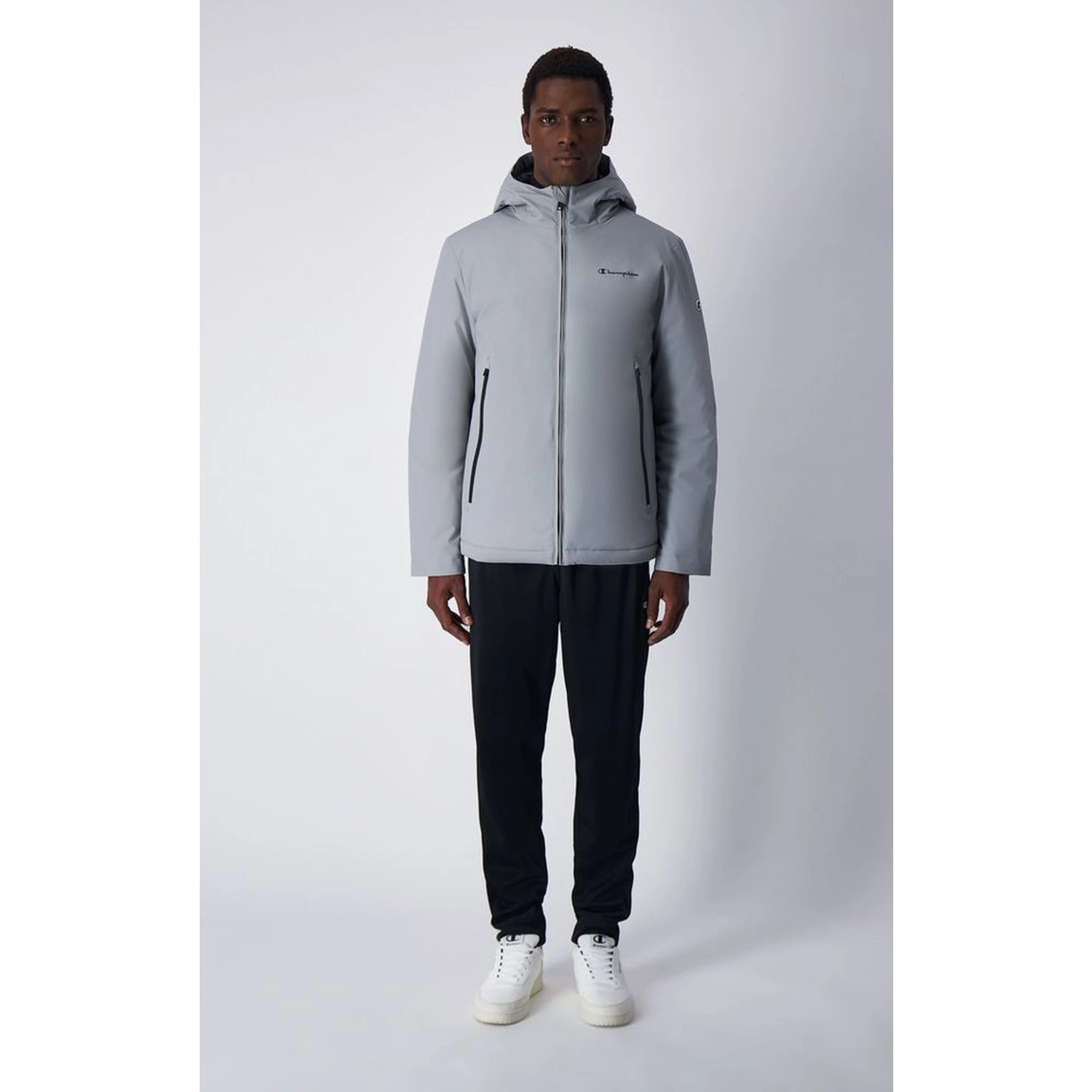 Gray Polyamide Parka