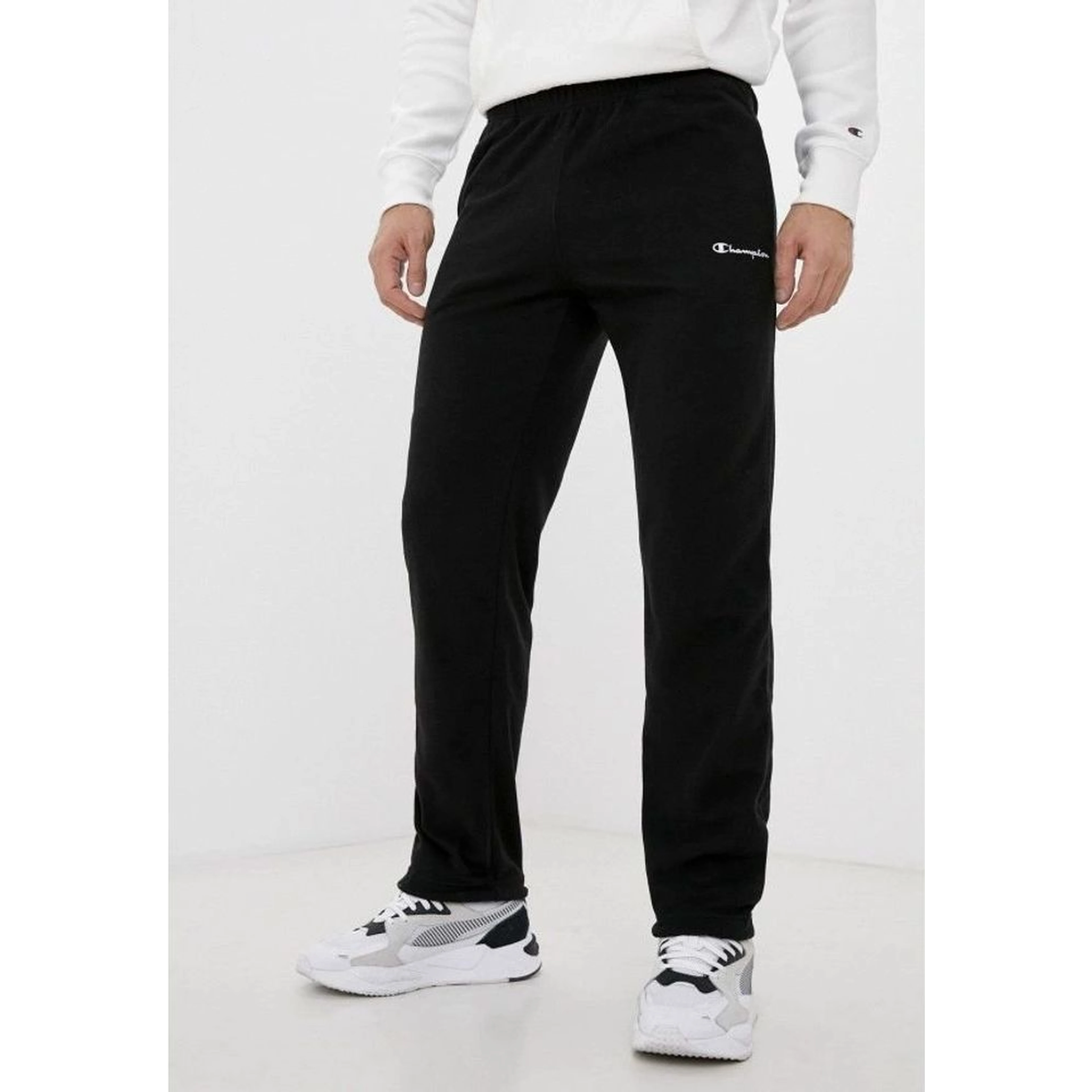 Black Polyester Joggers (Workout Pants)