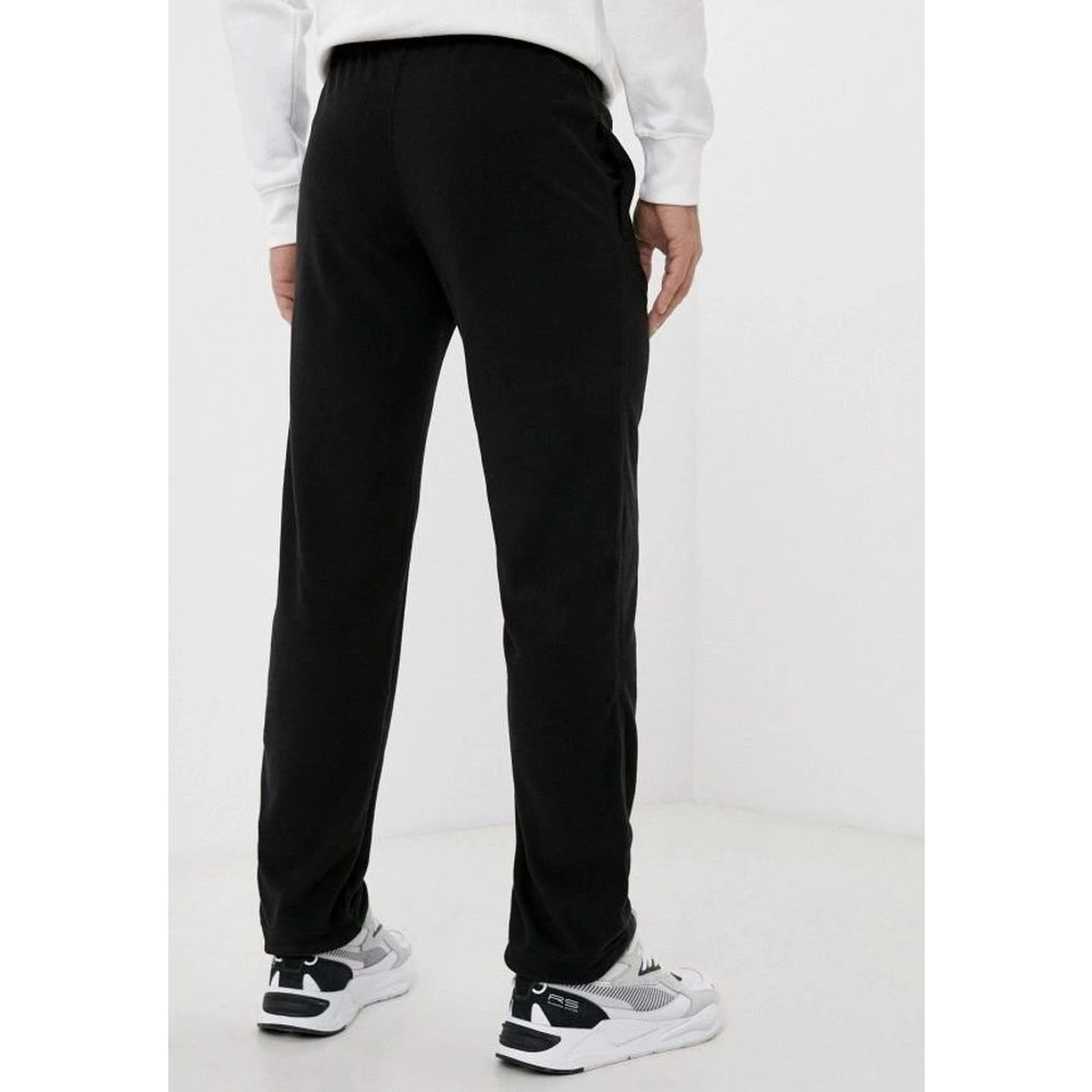 Black Polyester Joggers (Workout Pants)