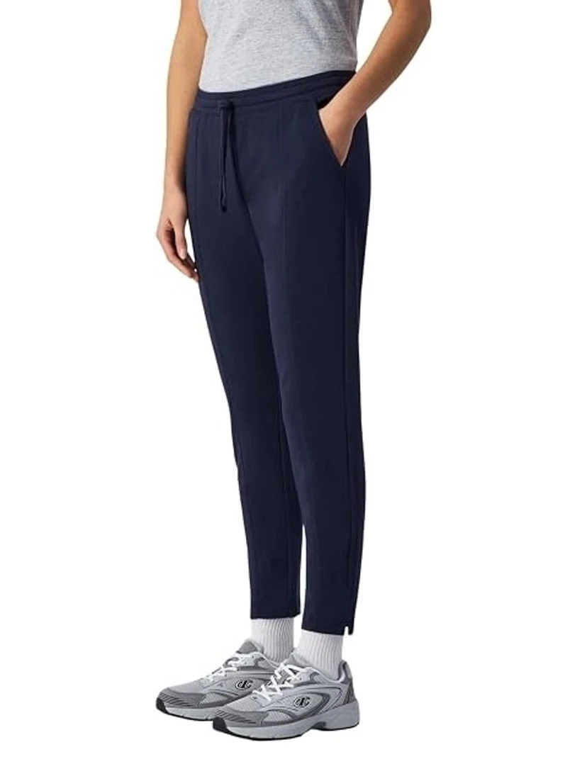 Navy Blue Cotton Athletic Pants