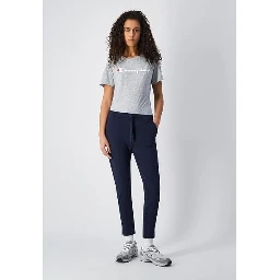 Navy Blue Cotton Athletic Pants