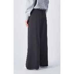 Black Polyamide Casual Pants