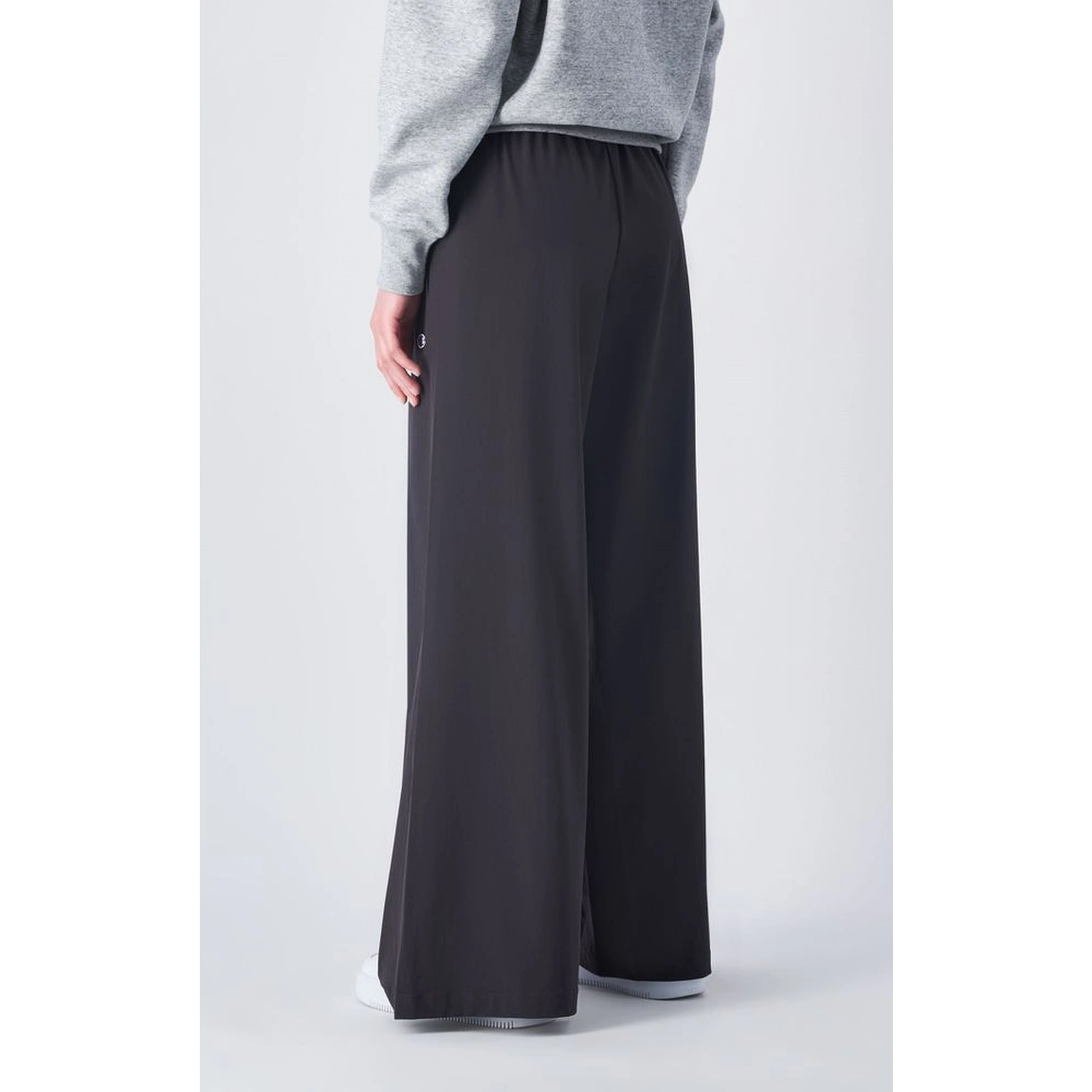 Black Polyamide Casual Pants