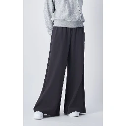Black Polyamide Casual Pants