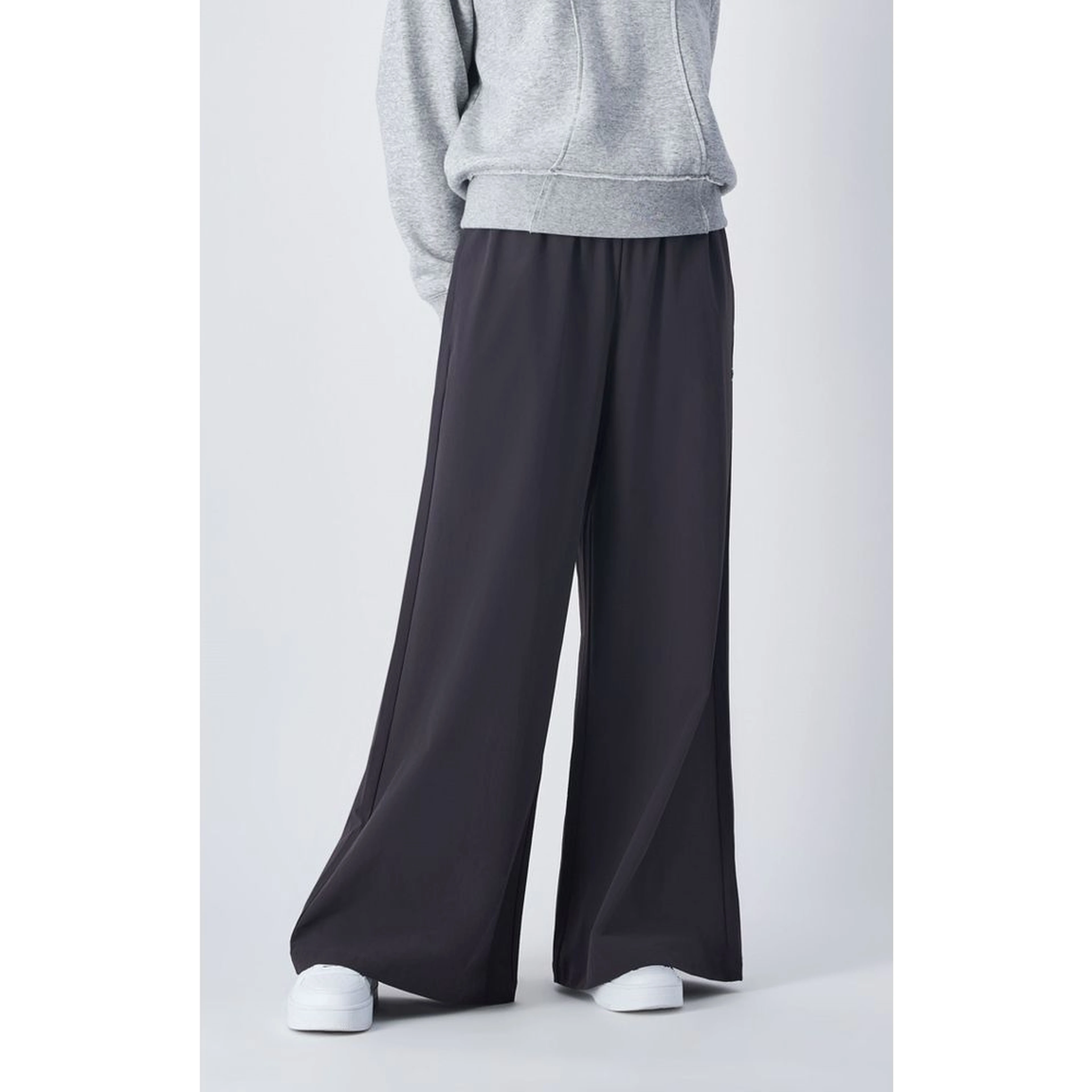 Black Polyamide Casual Pants