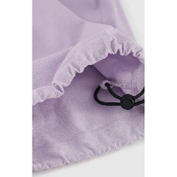Purple Cotton Casual Pants