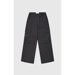 Black Cotton Cargo Pants