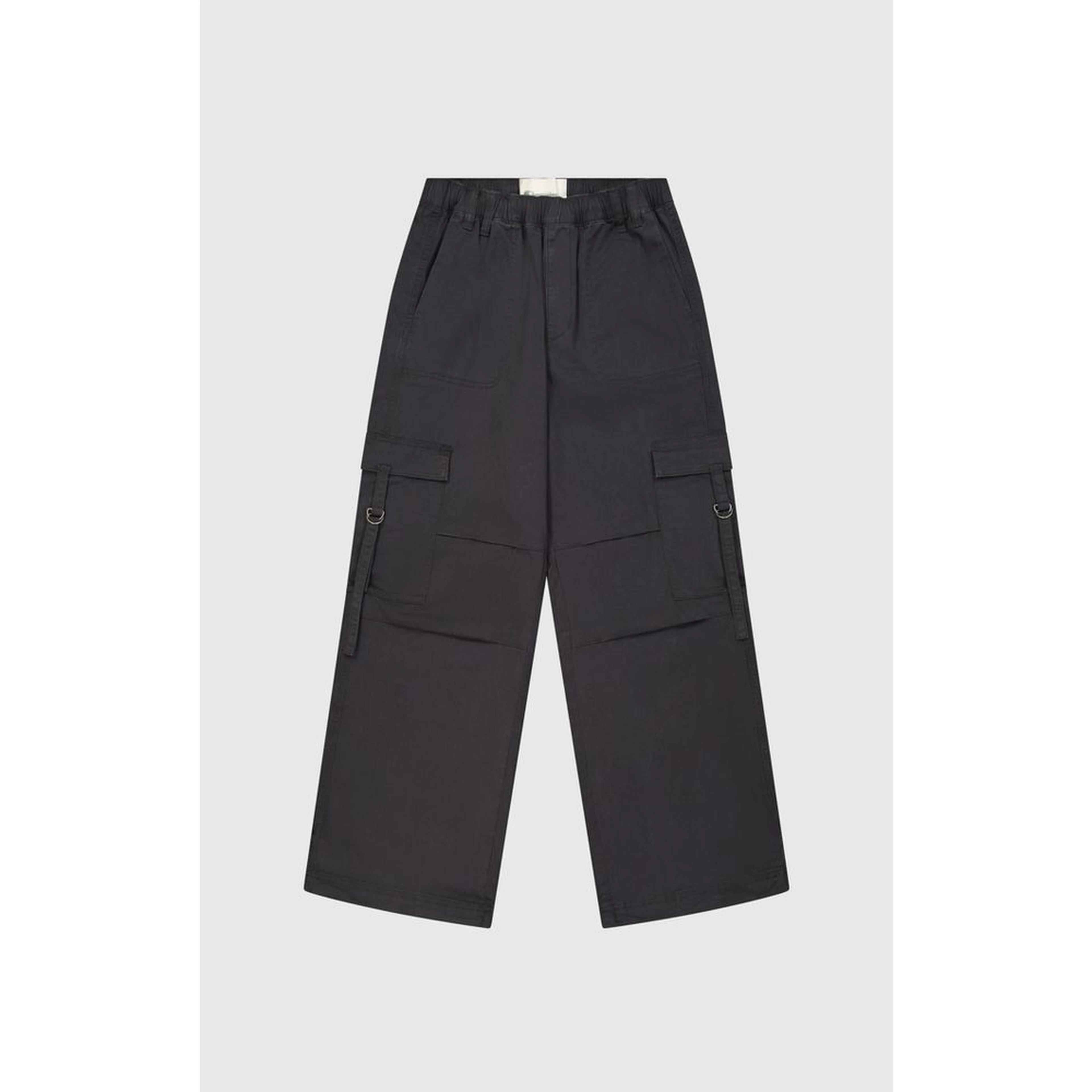 Black Cotton Cargo Pants
