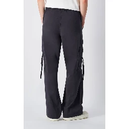 Black Cotton Cargo Pants