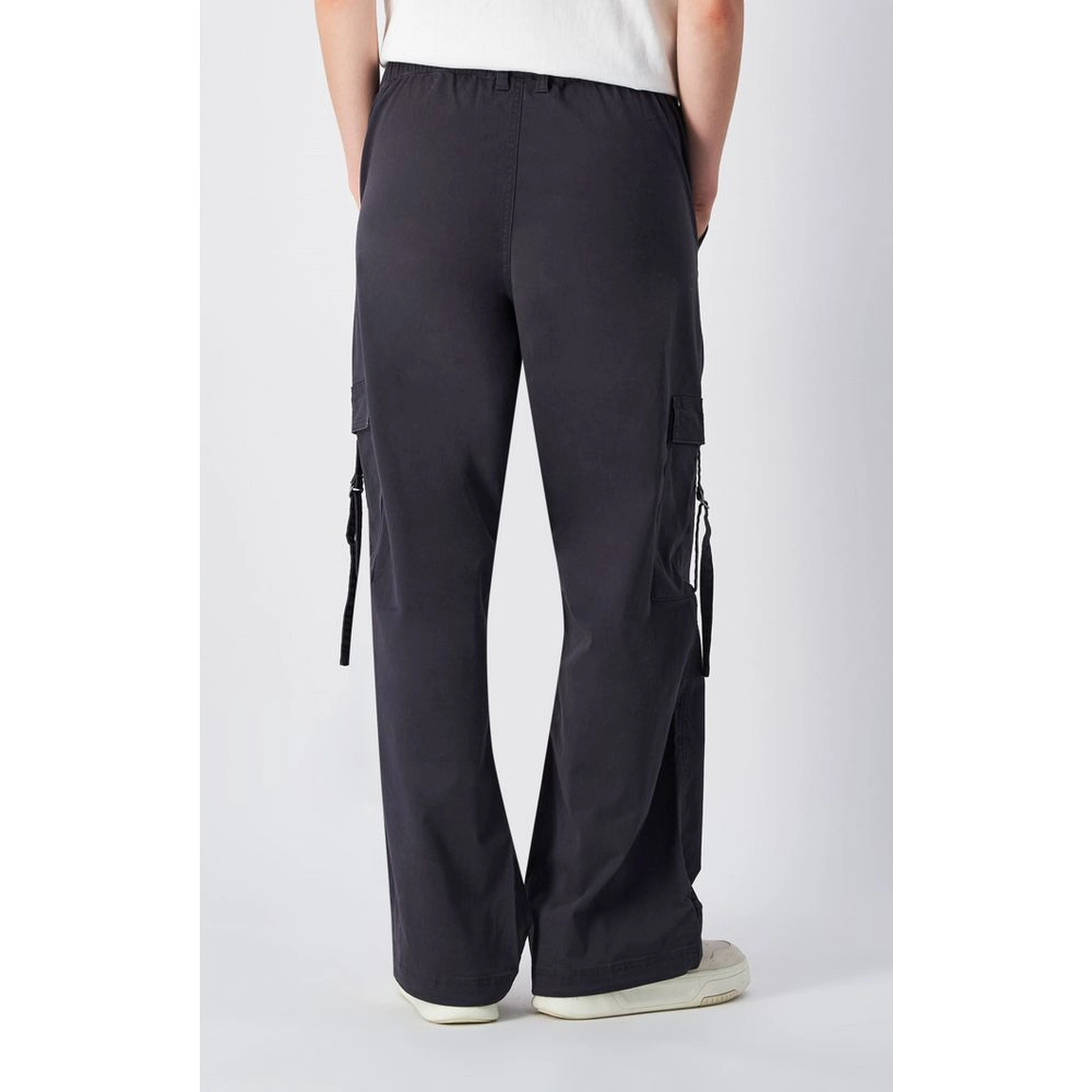 Black Cotton Cargo Pants