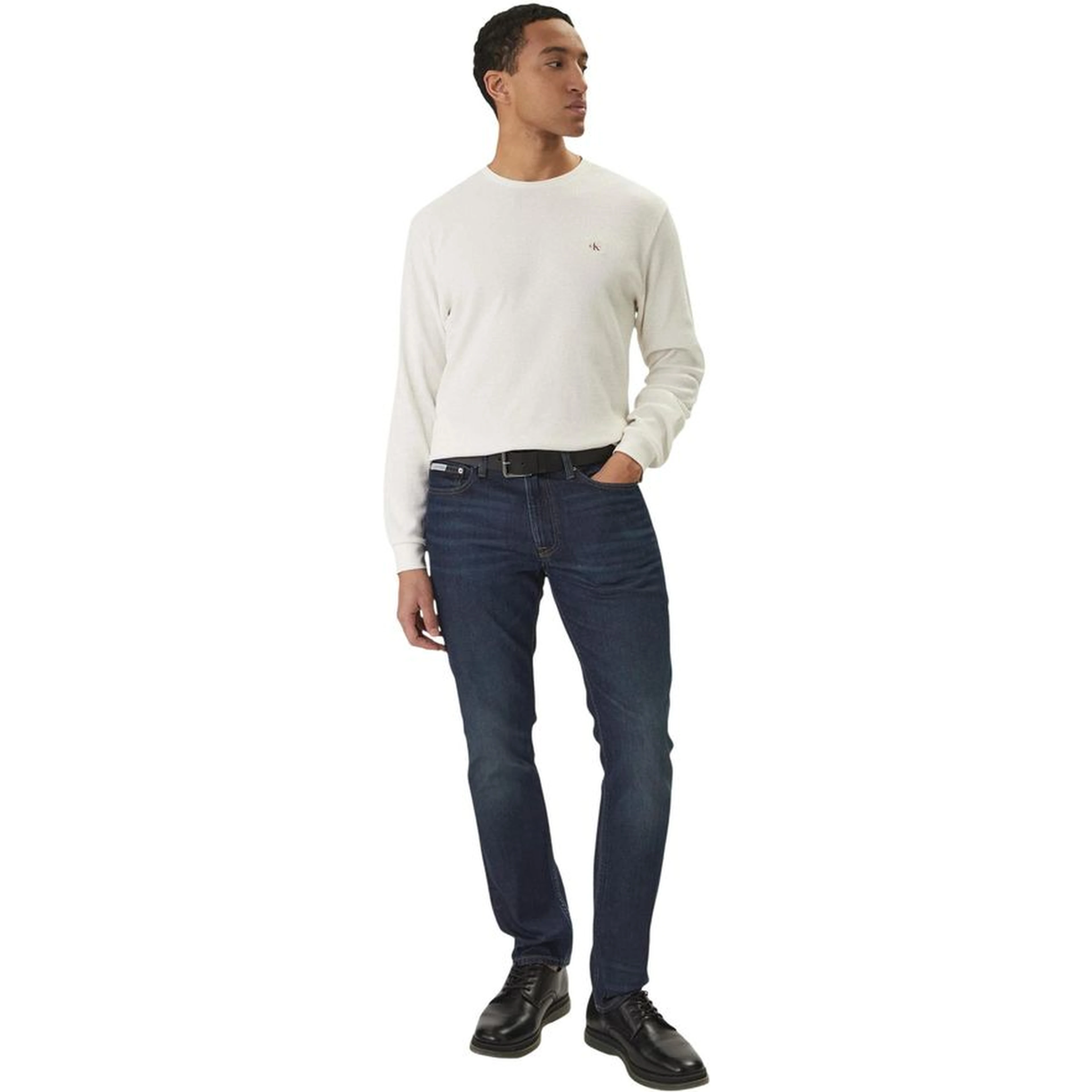 Beige Cotton Long Sleeve T-Shirt