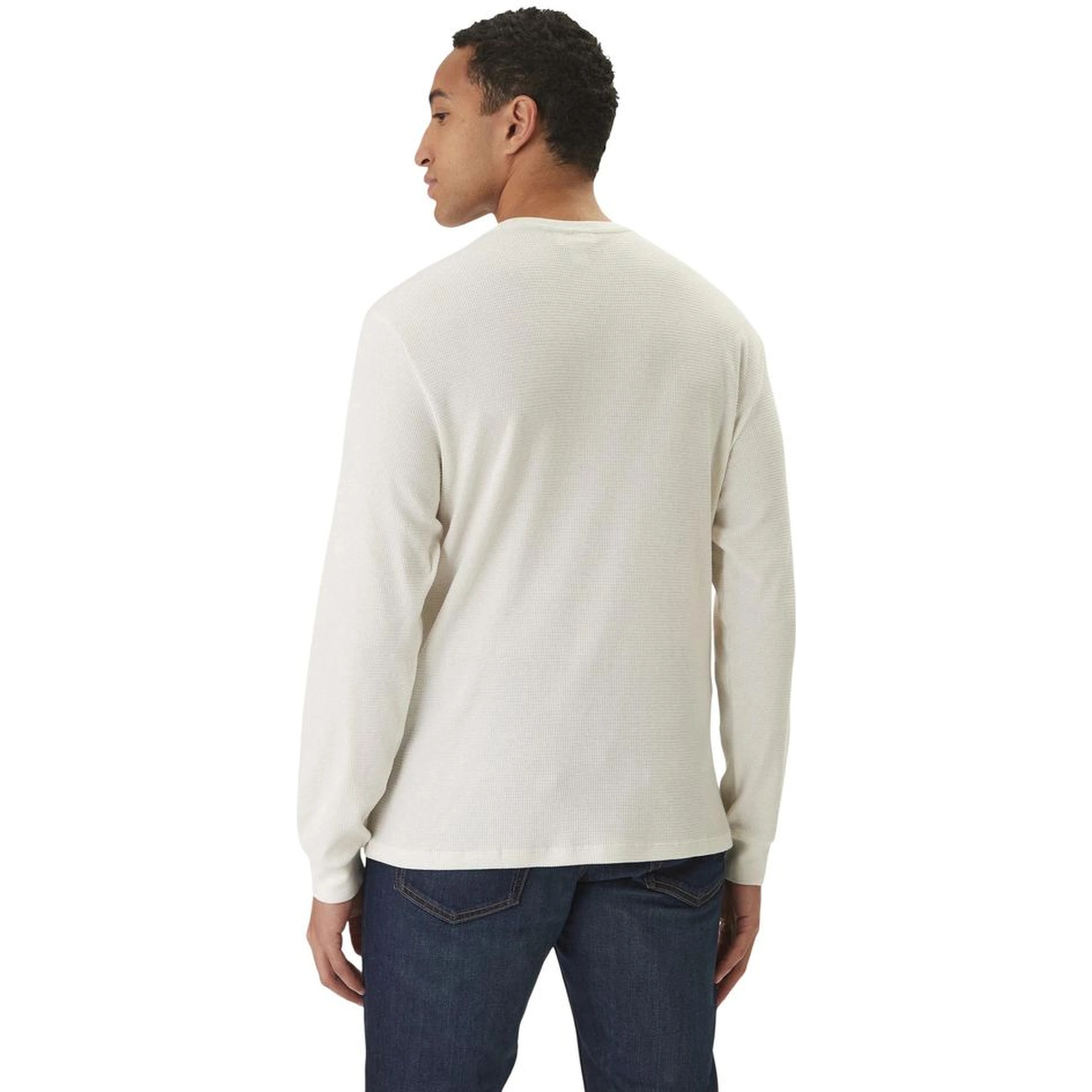 Beige Cotton Long Sleeve T-Shirt