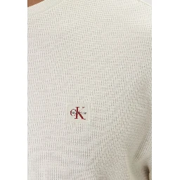 Beige Cotton Long Sleeve T-Shirt