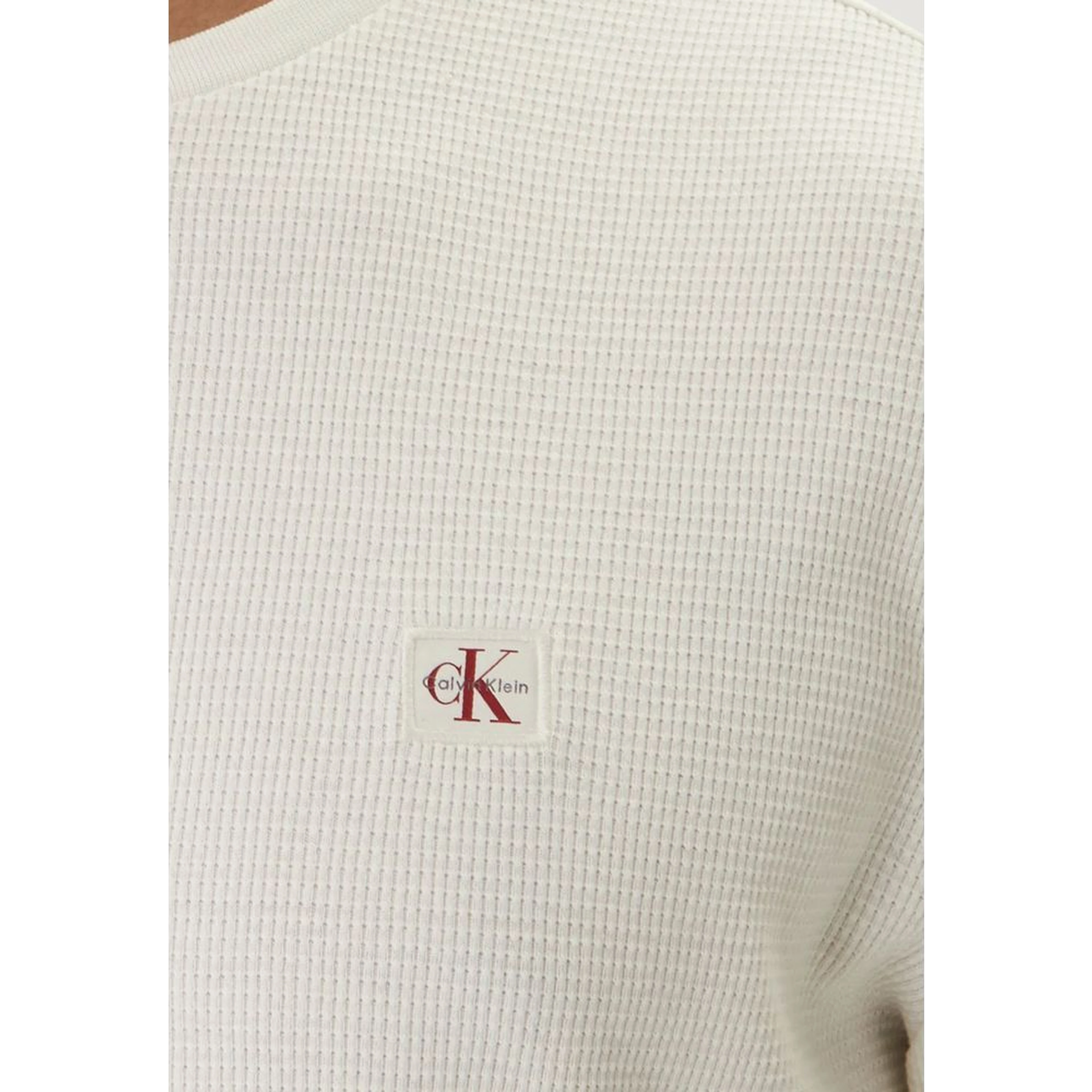 Beige Cotton Long Sleeve T-Shirt
