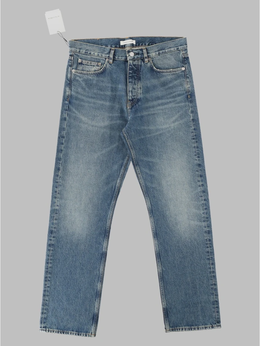 Jeans Standard In Denim Di Cotone