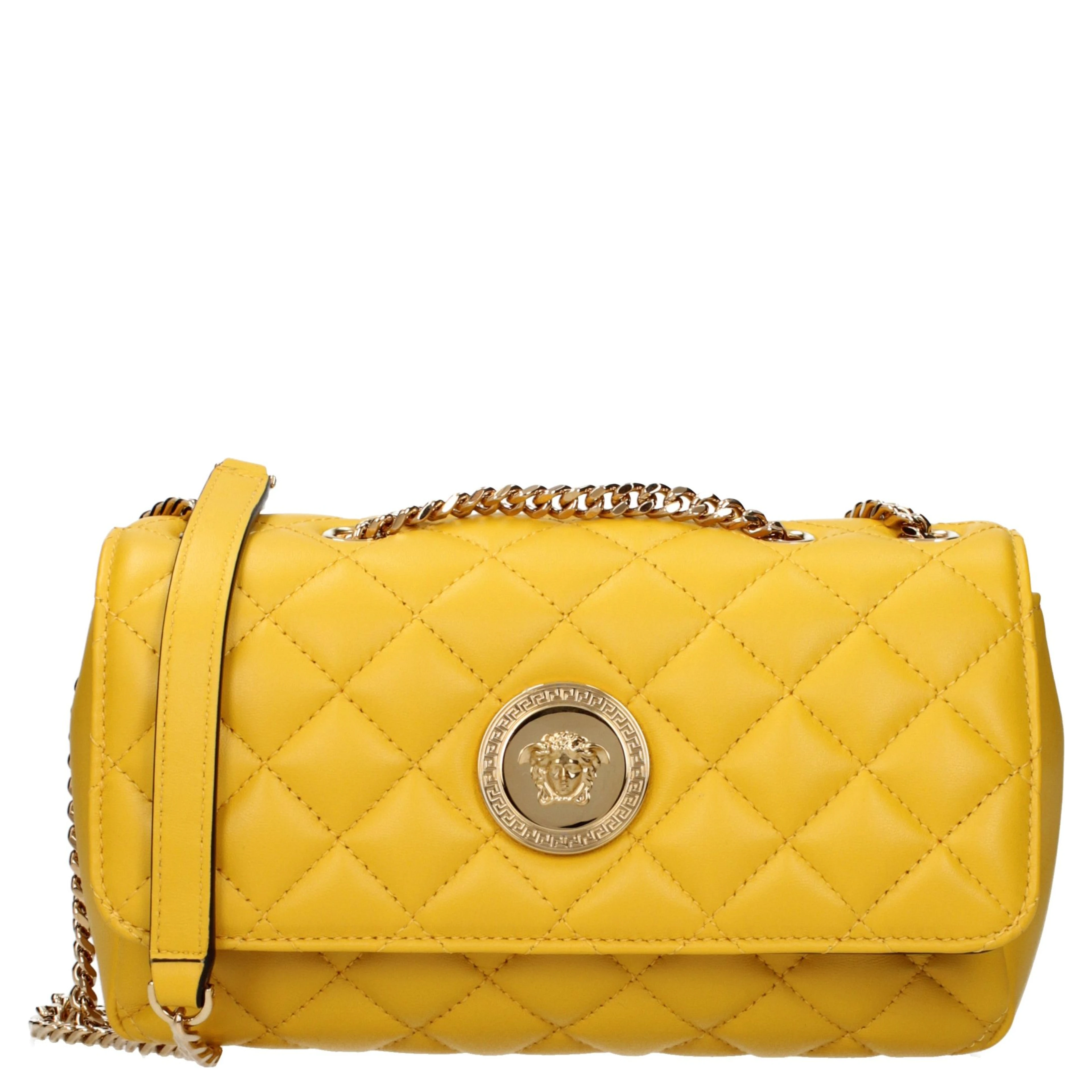 Yellow Leather Shoulder Bag