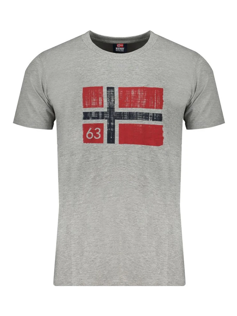 Gray Cotton Men's T-shirt