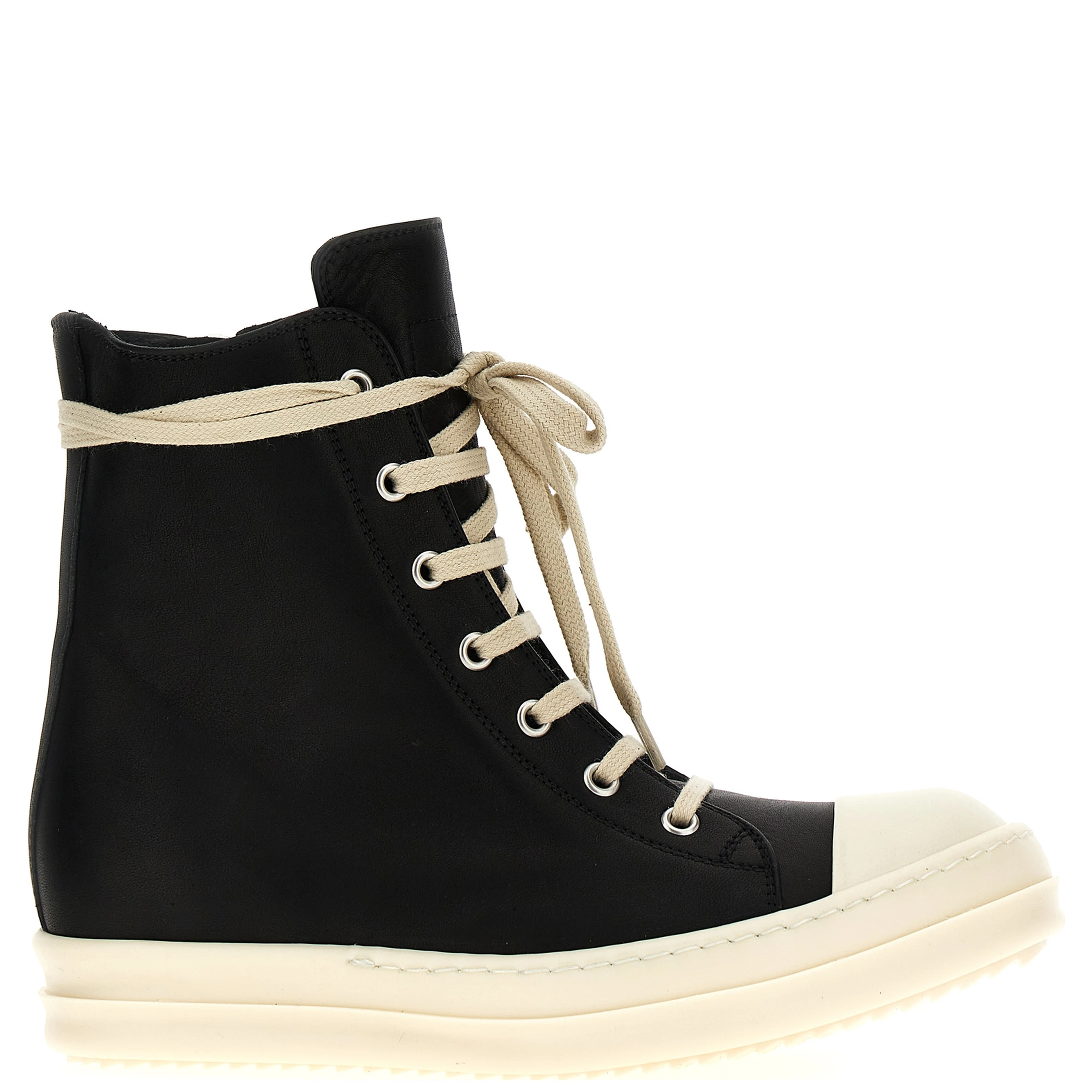 Bicolor Calfskin High Top Sneakers