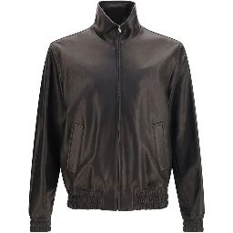 Black Lamb Ovis Aries Leather Jacket