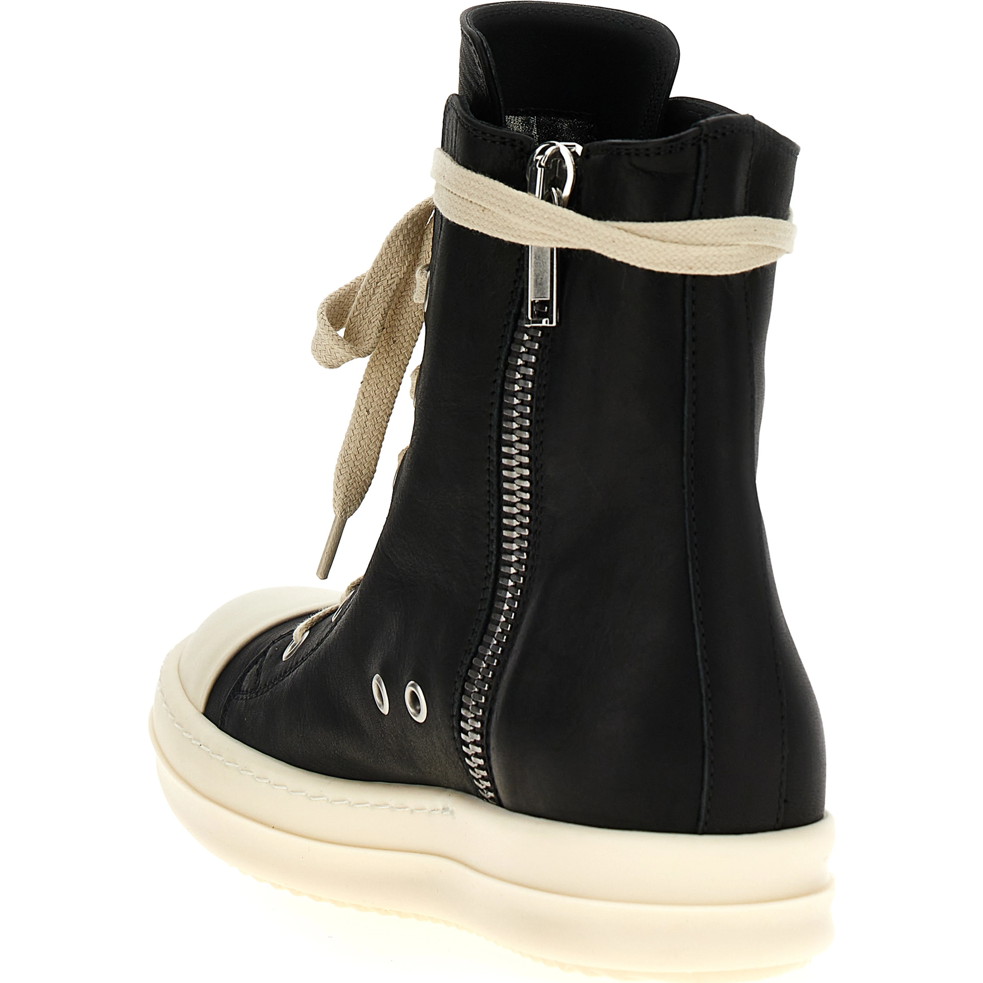 Bicolor Calfskin High Top Sneakers