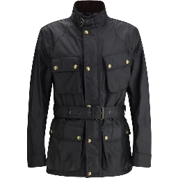 Black Cotton Full-Length Jacket
