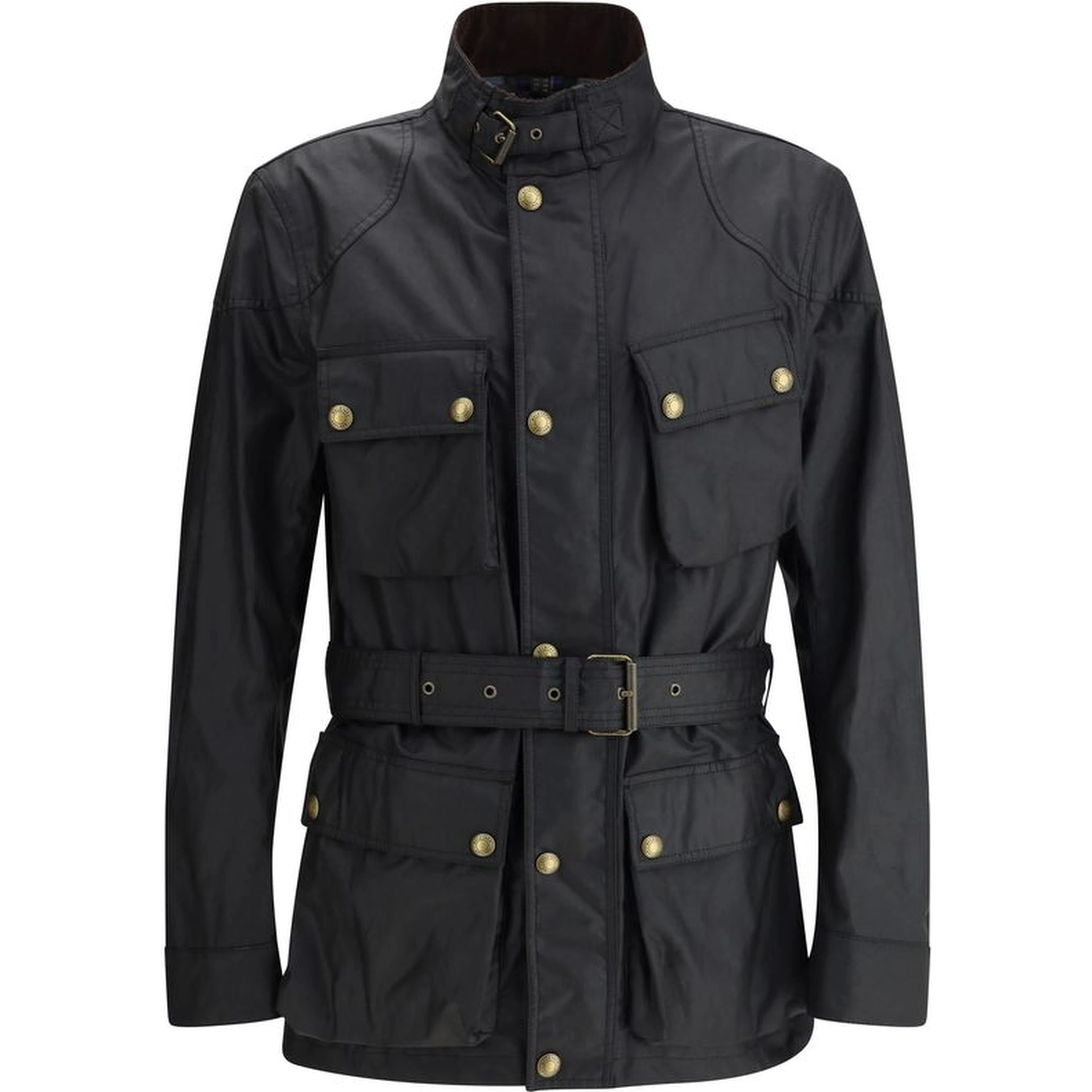 Black Cotton Full-Length Jacket