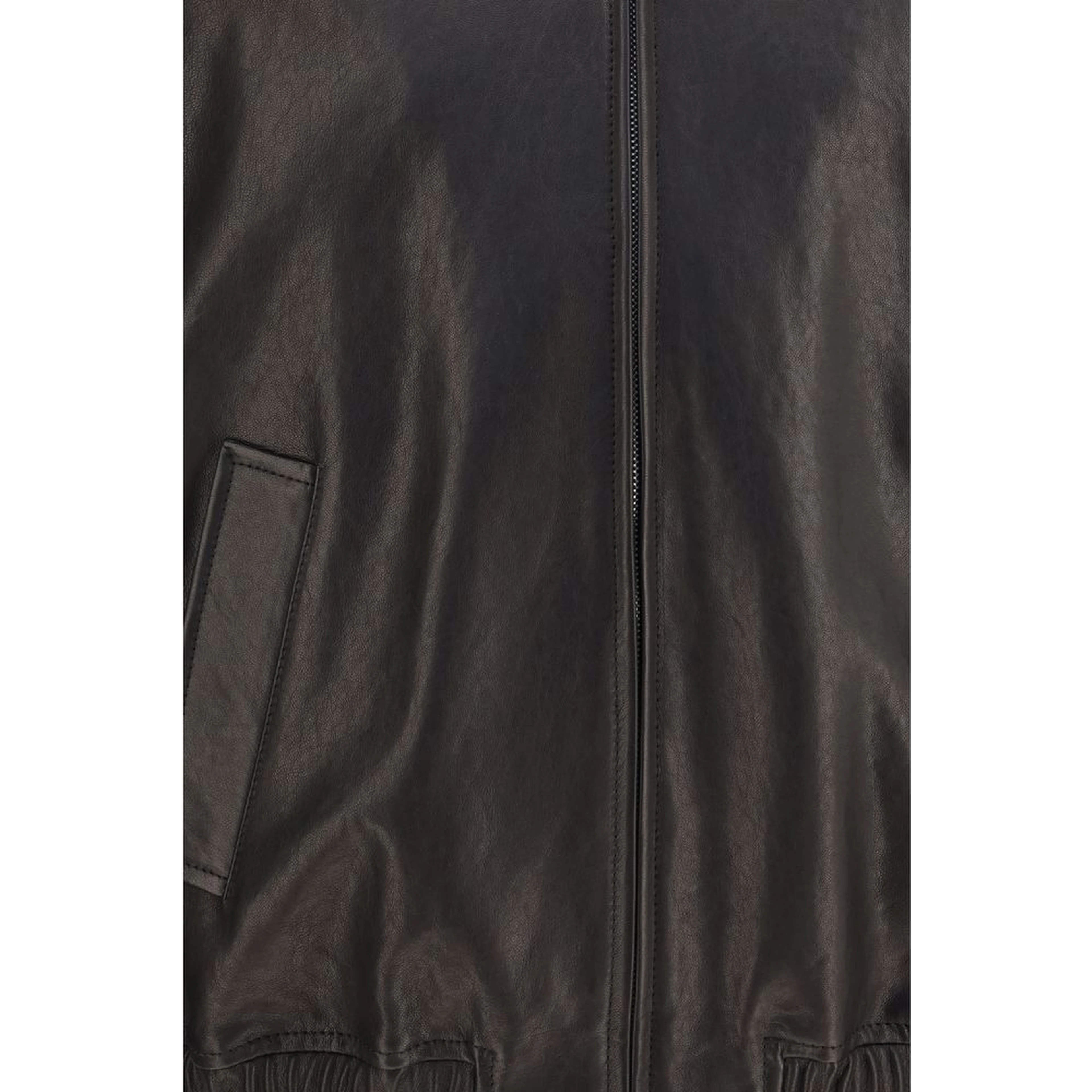 Black Lamb Ovis Aries Leather Jacket