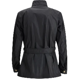 Black Cotton Full-Length Jacket