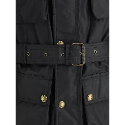 Black Cotton Full-Length Jacket