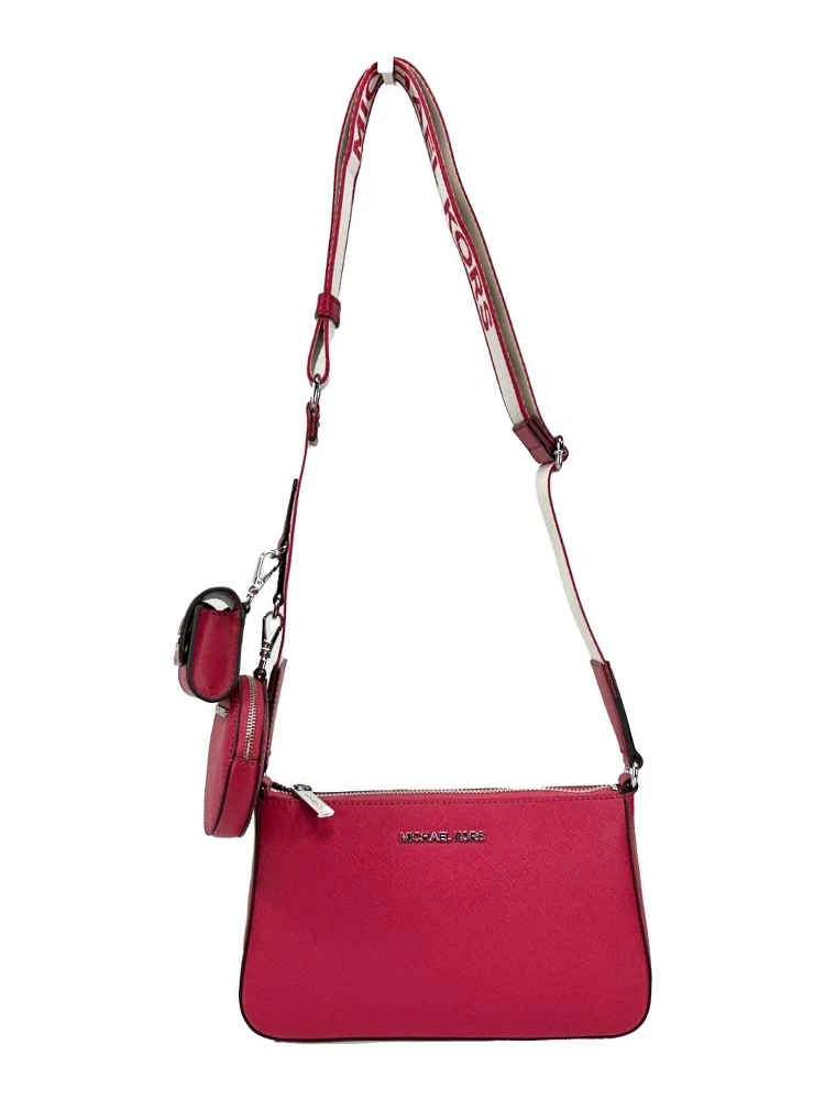 Michael Kors Jet Set Small Saffiano Leather Crossbody Bag With Case For Apple Airpods Pro