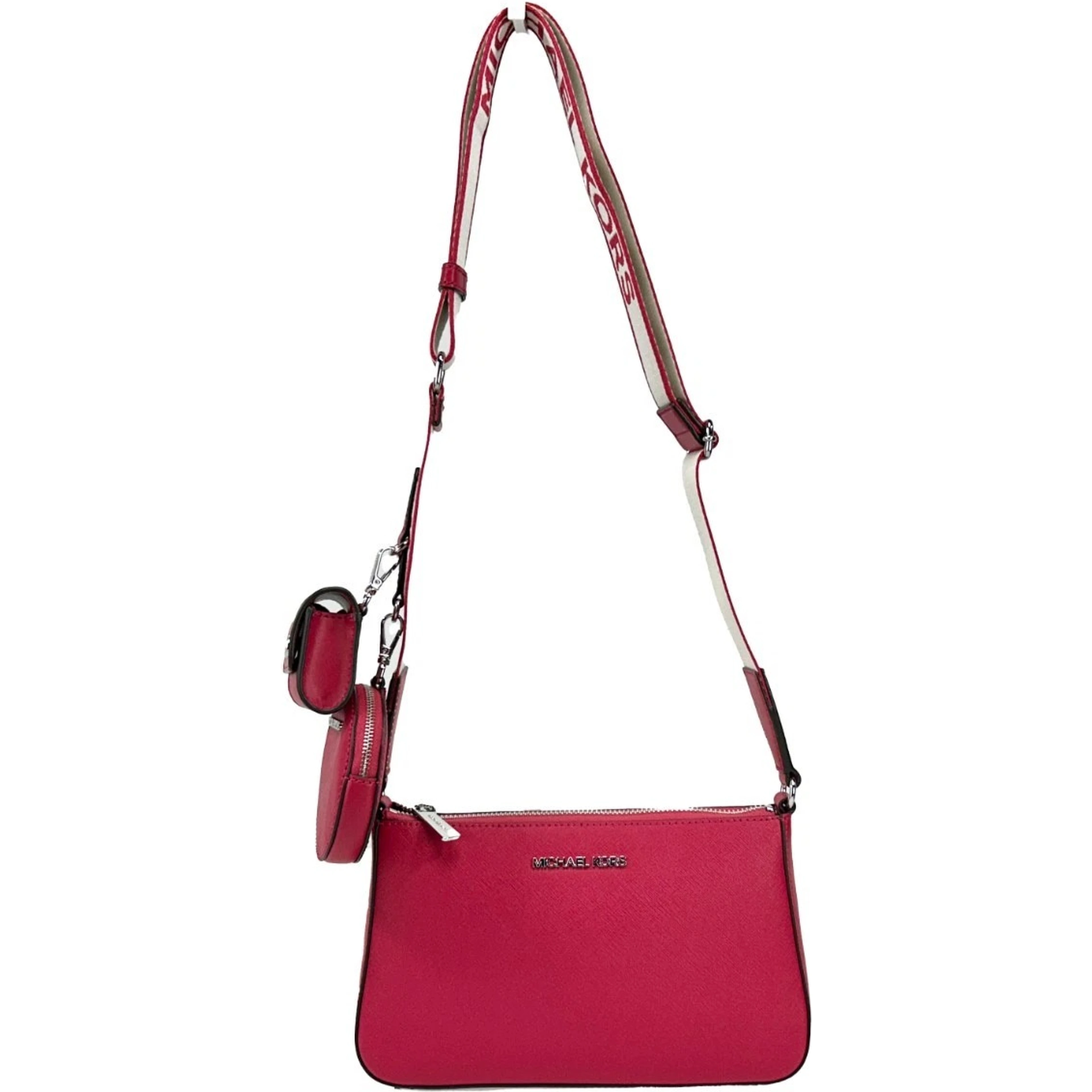 Michael Kors  Jet Set Small Saffiano Leather Crossbody Bag With Case For Apple Airpods Pro