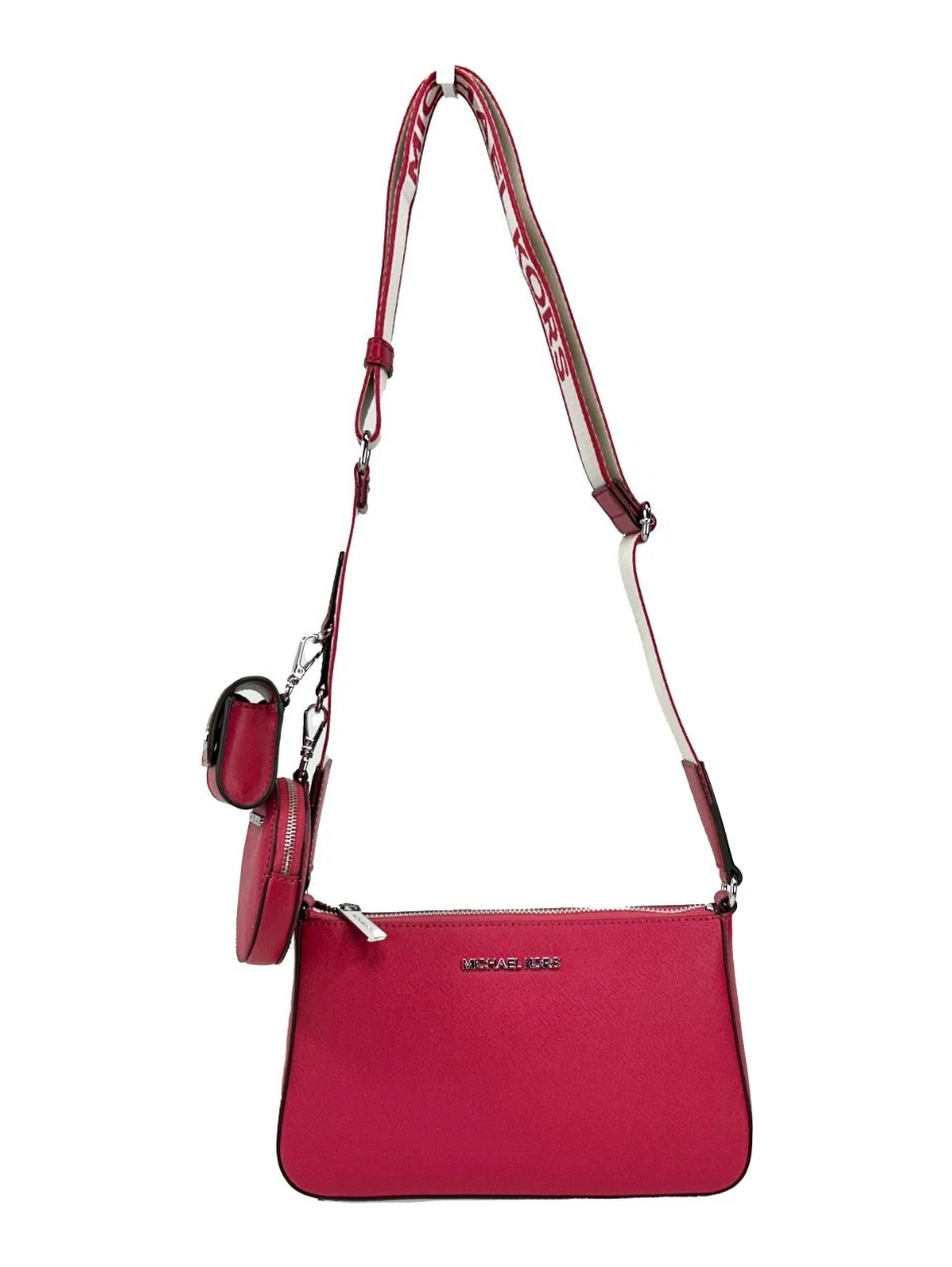 Michael Kors Jet Set Small Saffiano Leather Crossbody Bag With Case For Apple Airpods Pro