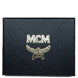 MCM Neon Yellow Visetos Diamond Logo Card Case Wallet