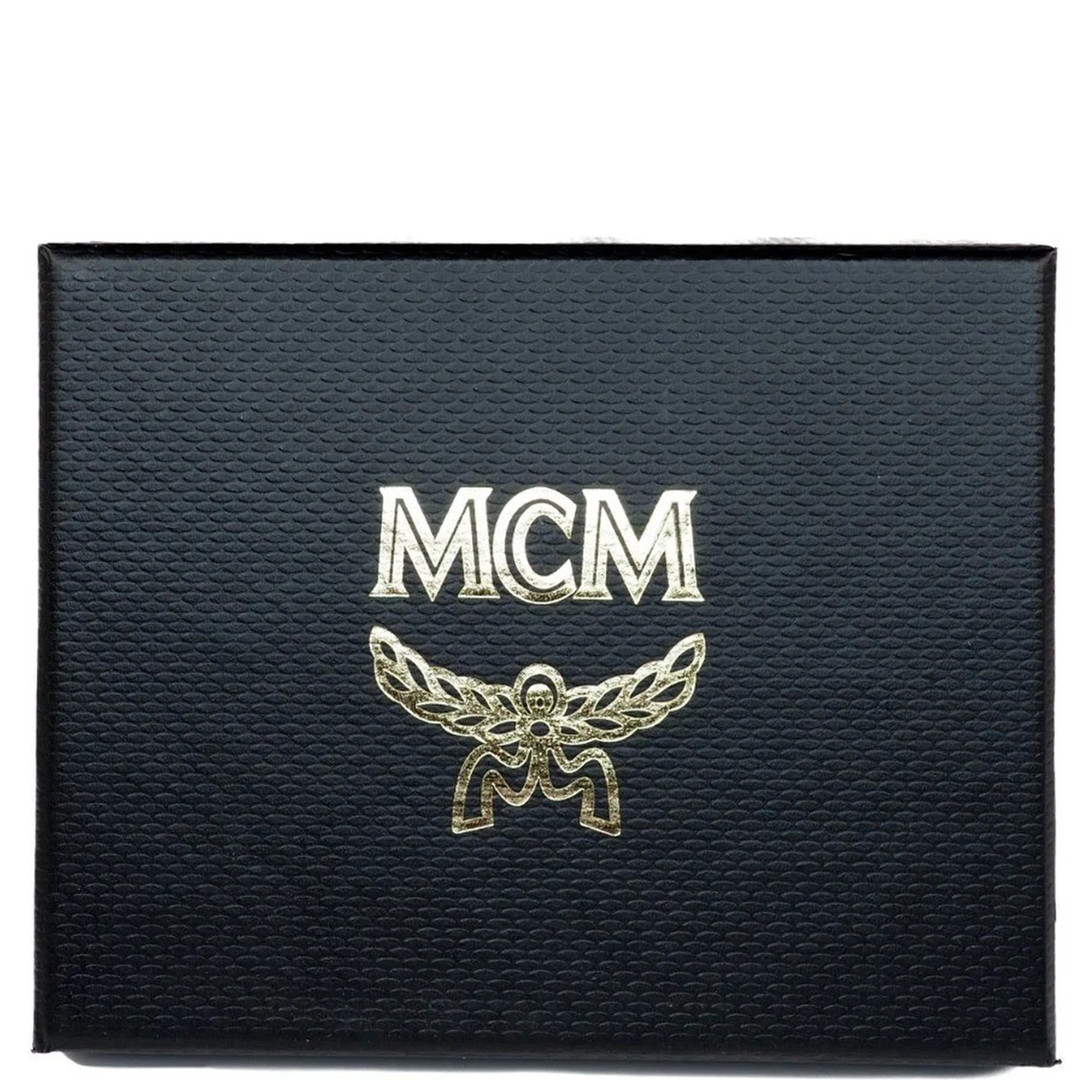 MCM Neon Yellow Visetos Diamond Logo Card Case Wallet
