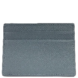 Burberry Sandon Business Small Grey Grained Leather Card Case Wallet