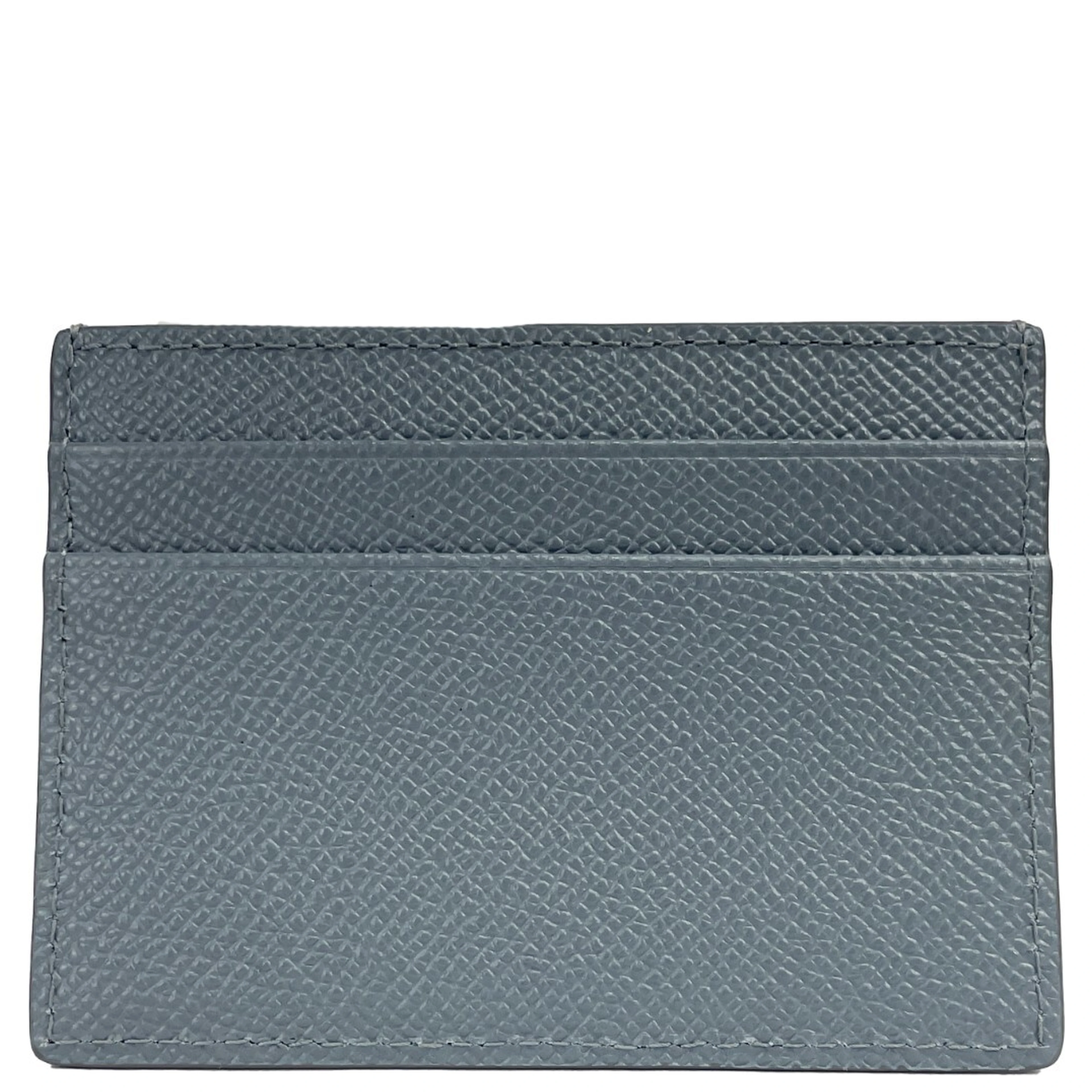 Burberry Sandon Business Small Grey Grained Leather Card Case Wallet