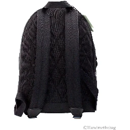 Burberry Abbeydale Branded Stamp Black Nylon Backpack Shoulder Bookbag