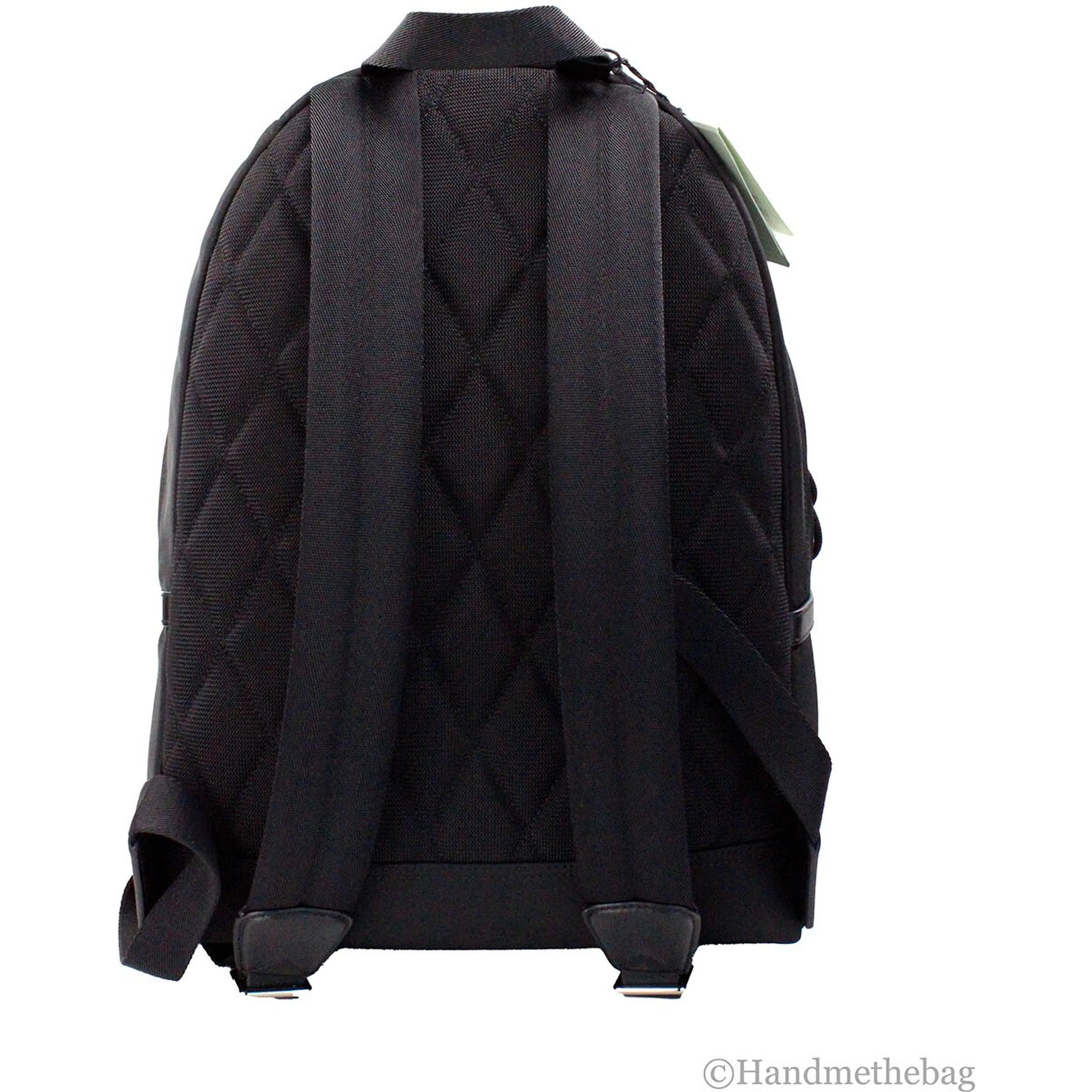 Burberry Abbeydale Branded Stamp Black Nylon Backpack Shoulder Bookbag