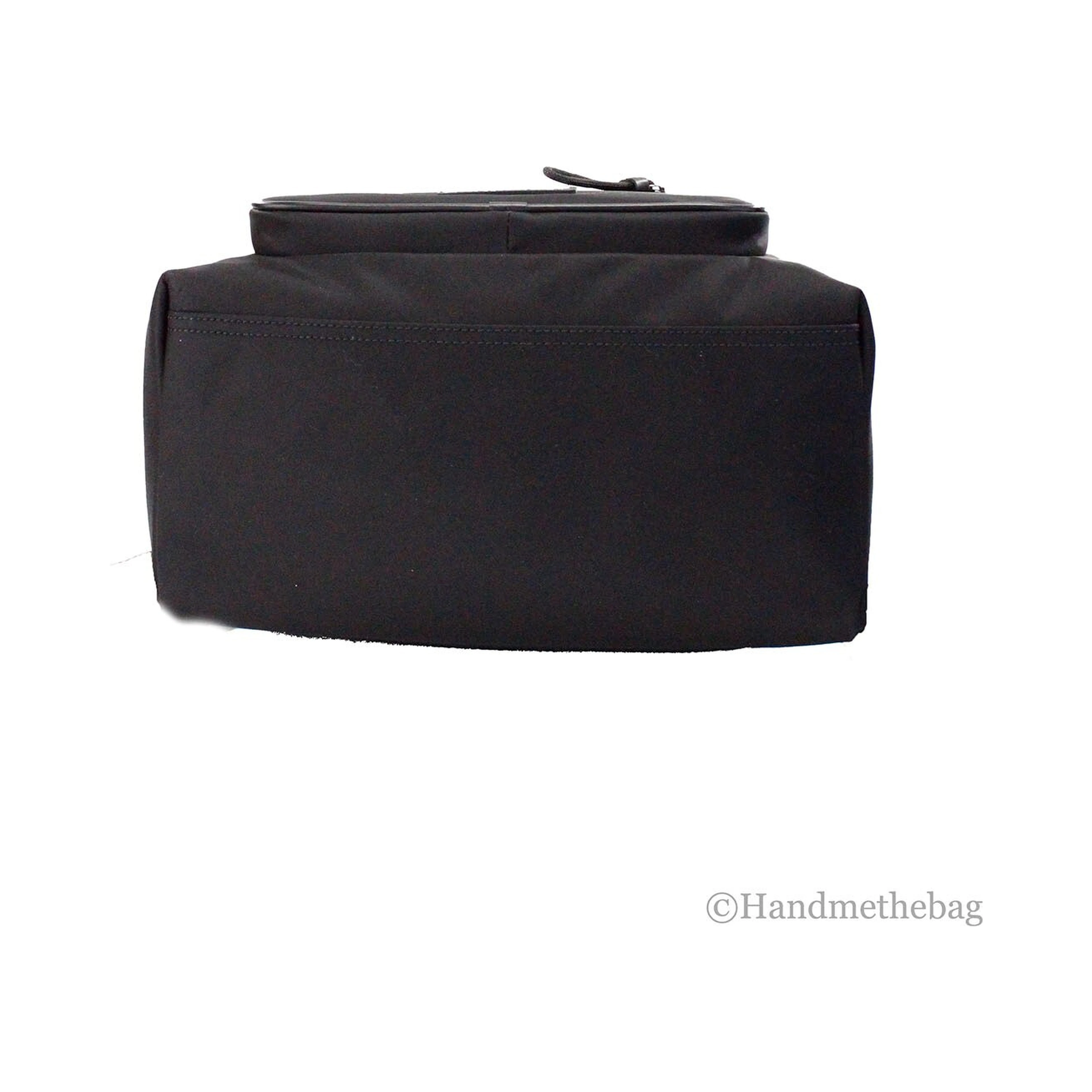 Burberry Abbeydale Branded Stamp Black Nylon Backpack Shoulder Bookbag