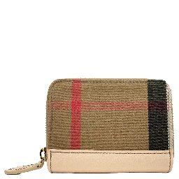 Burberry MN Zip Around Check Coin Wallet