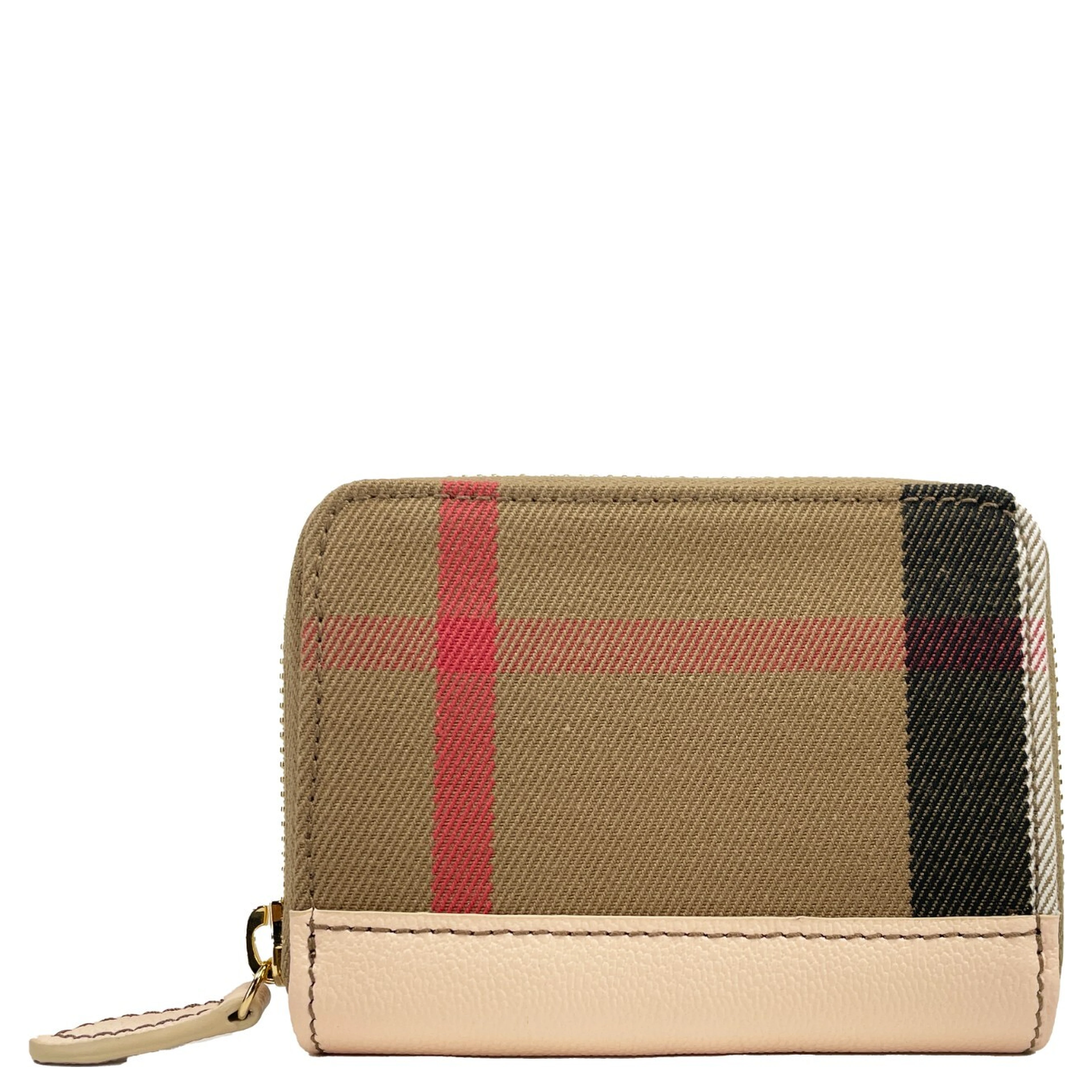 Burberry MN Zip Around Check Coin Wallet